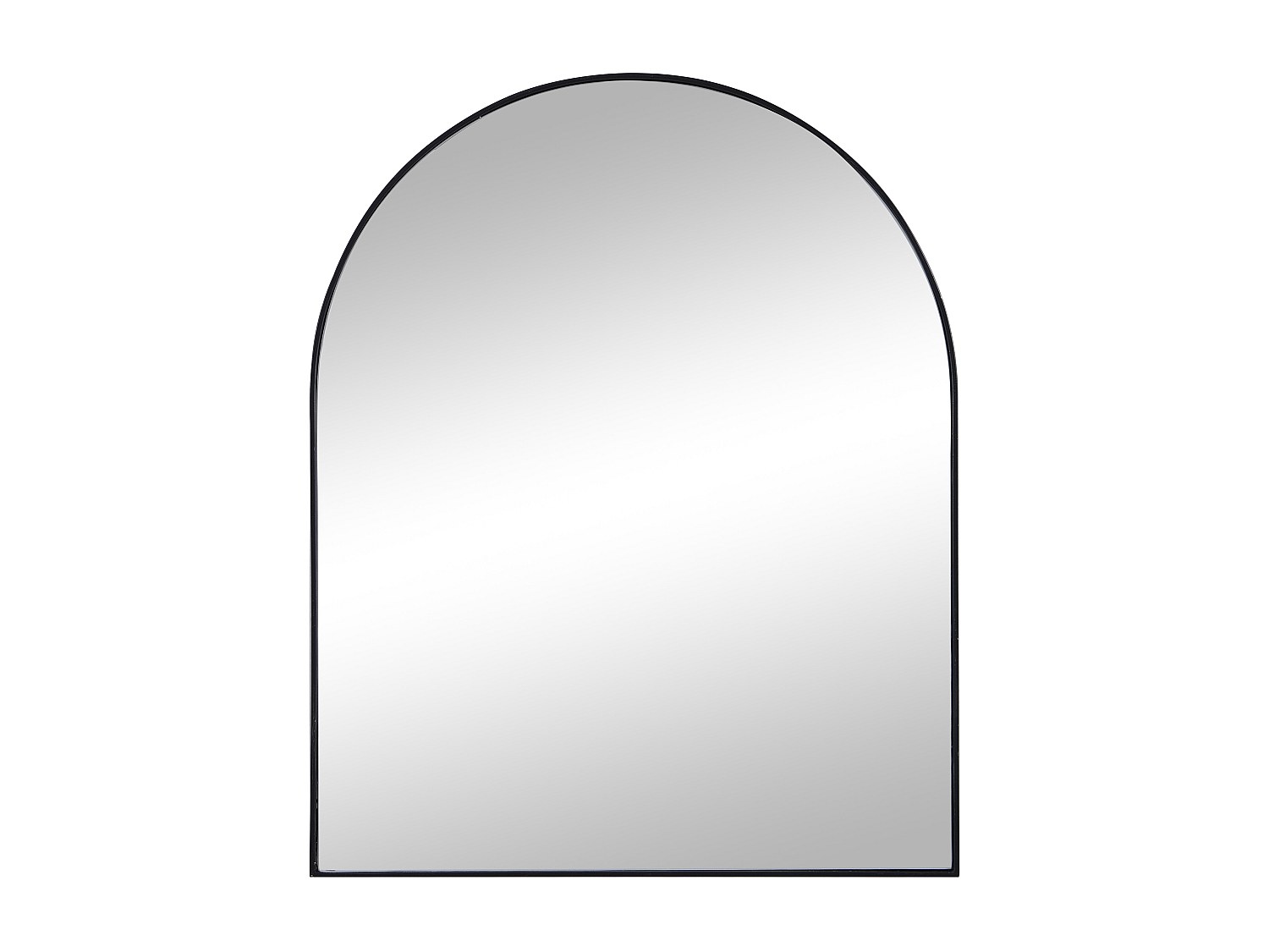 Bogenförmiger Spiegel - Metall - 65 x 80 cm - Schwarz - MAILEN günstig online kaufen