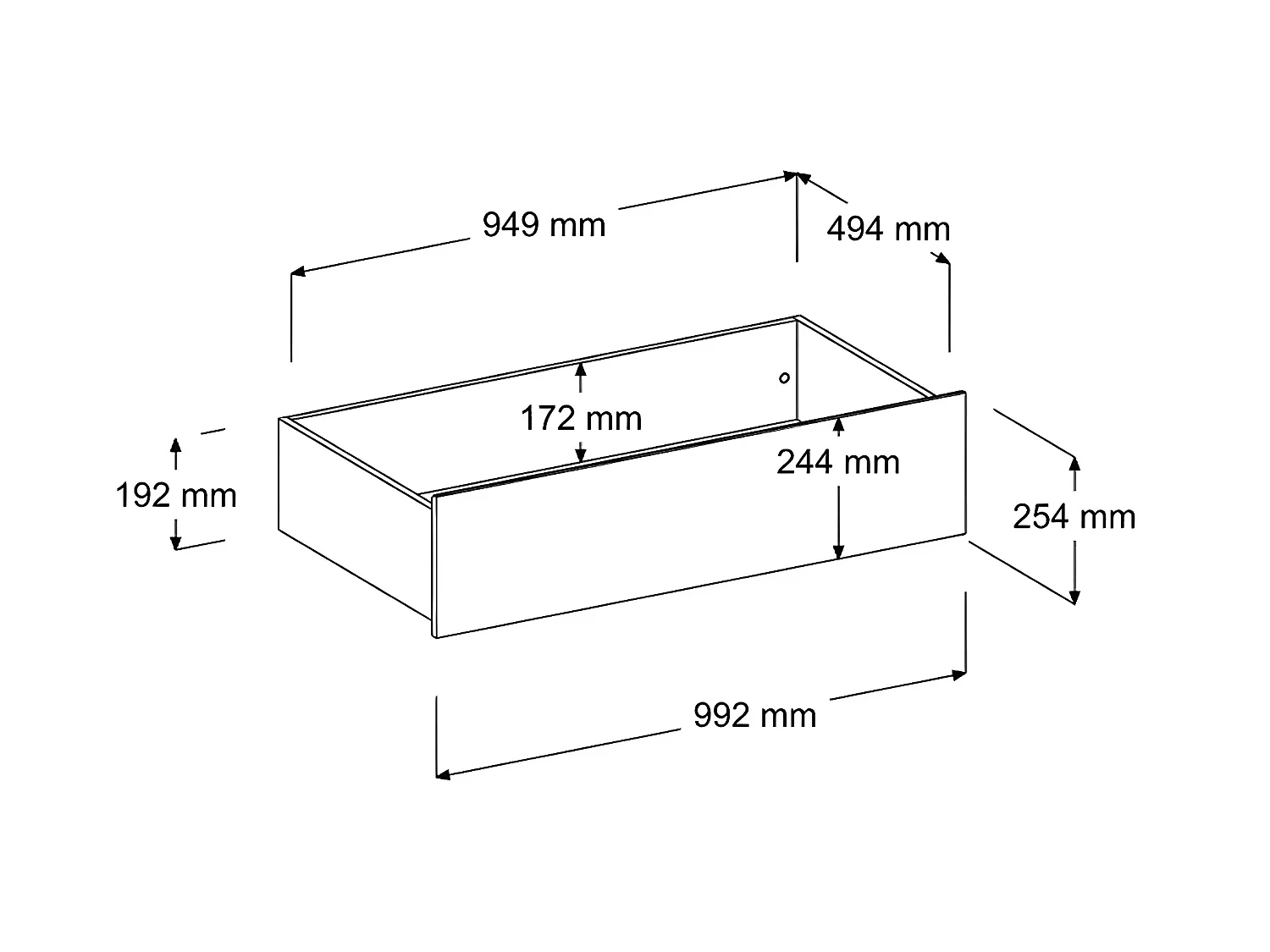 Bed 90 x 200 cm met opbergruimte - Wit en natuurlijk + Lattenbodem + Matras - PAULETTE