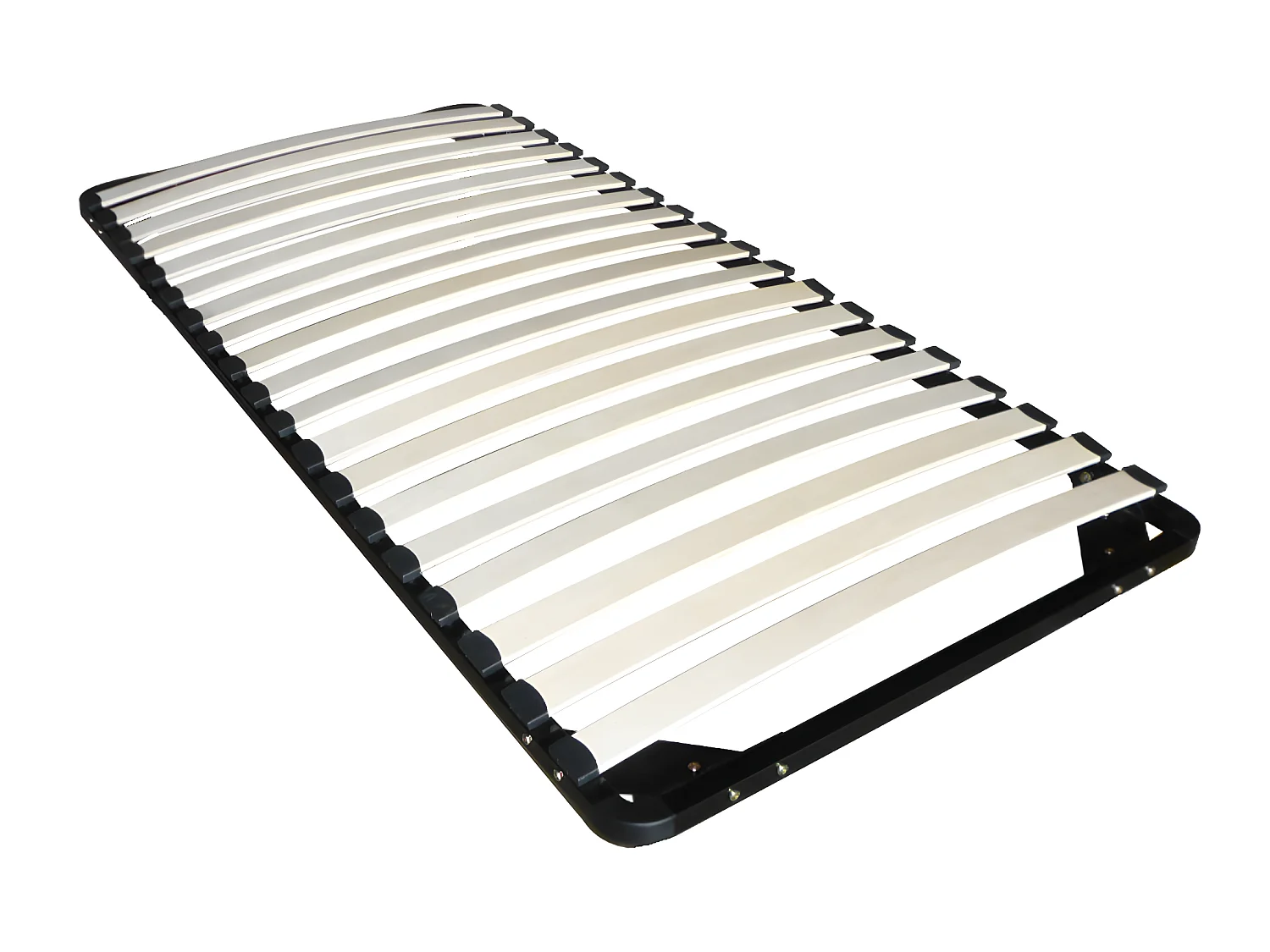 Bed 90 x 200 cm met opbergruimte - Wit en natuurlijk + Lattenbodem + Matras - PAULETTE