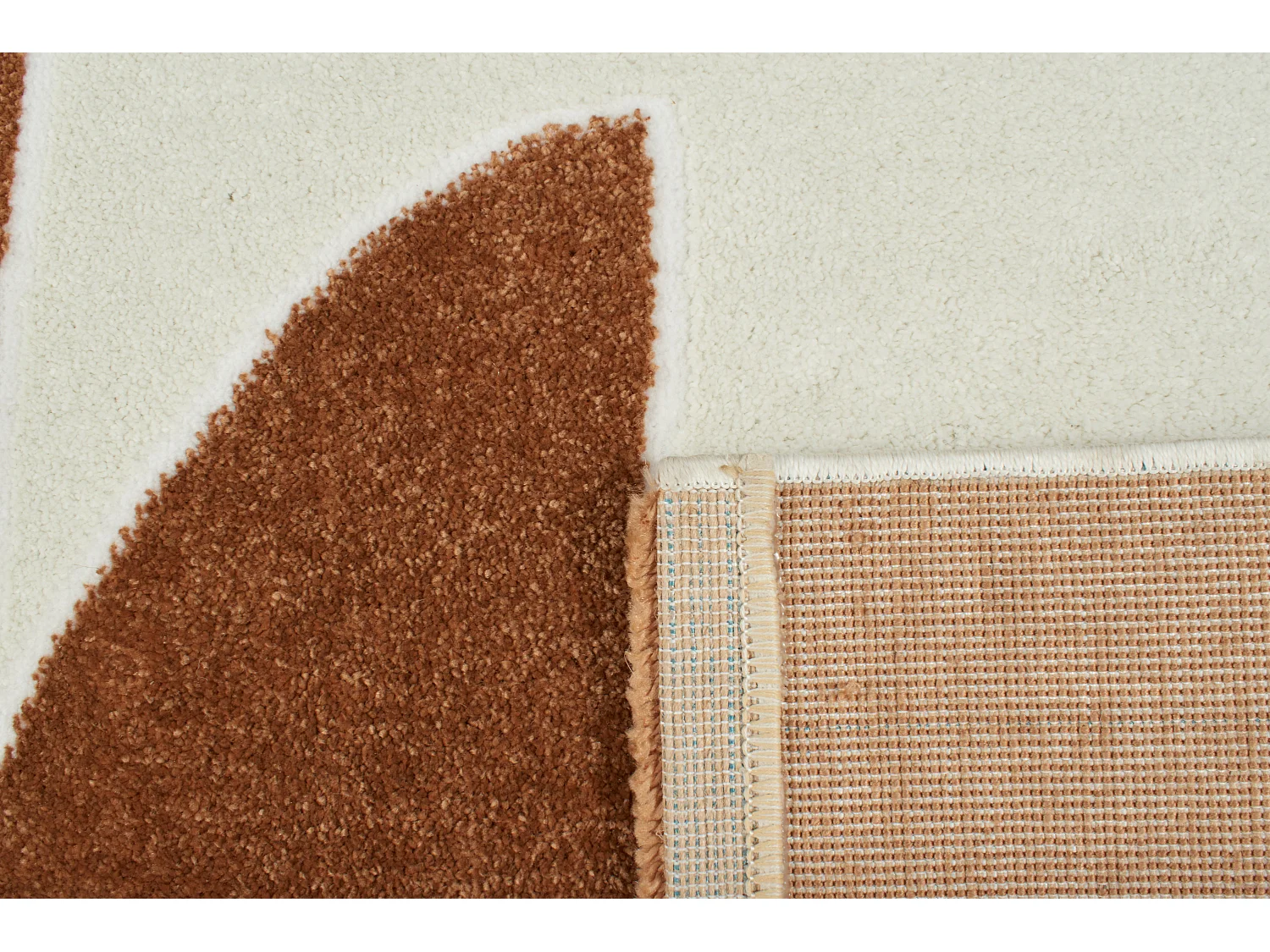 Tapis de salon - Memphis - Géométrique - Marron - 160x230