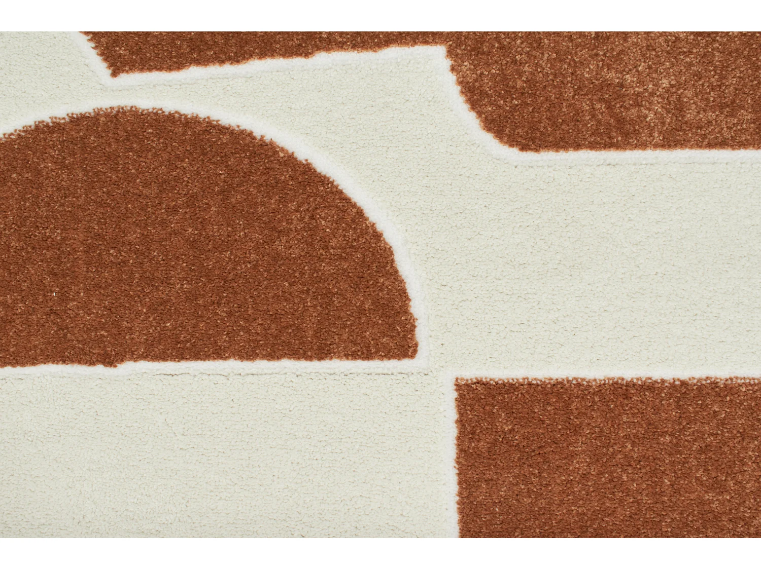 Tapis de salon - Memphis - Géométrique - Marron - 160x230