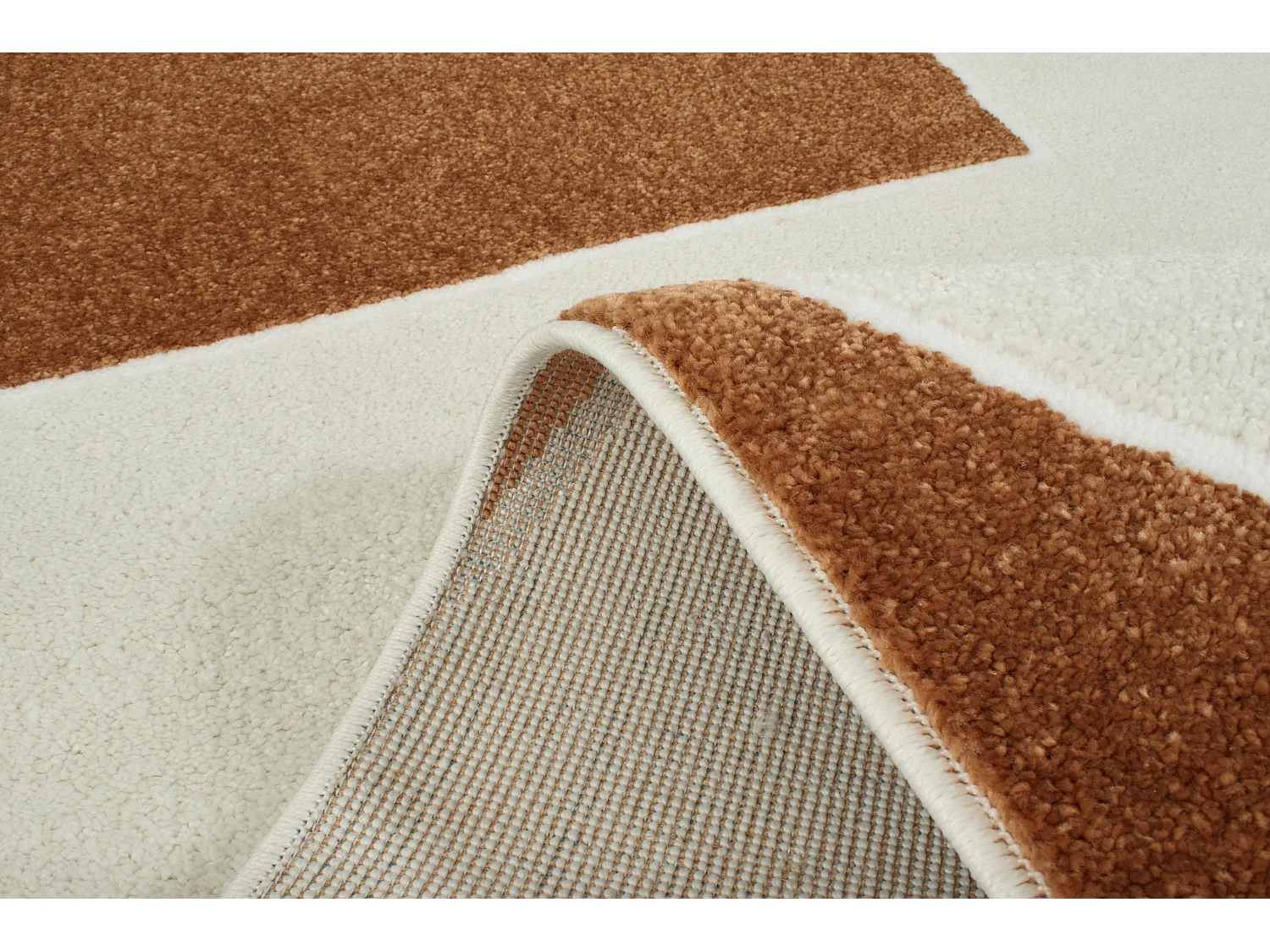 Tapis de salon - Memphis - Géométrique - Marron - 160x230