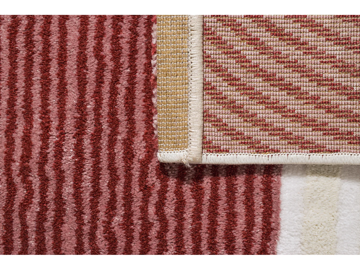 Tapis de salon - Memphis - Géométrique - Rouge - 200x290