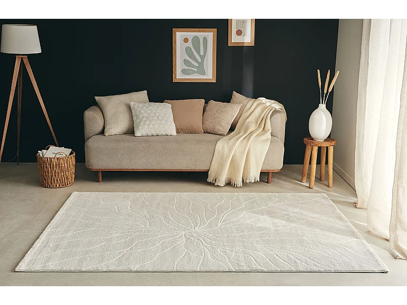 Tapis de salon - Memphis - Géométrique - Crème - 200x290