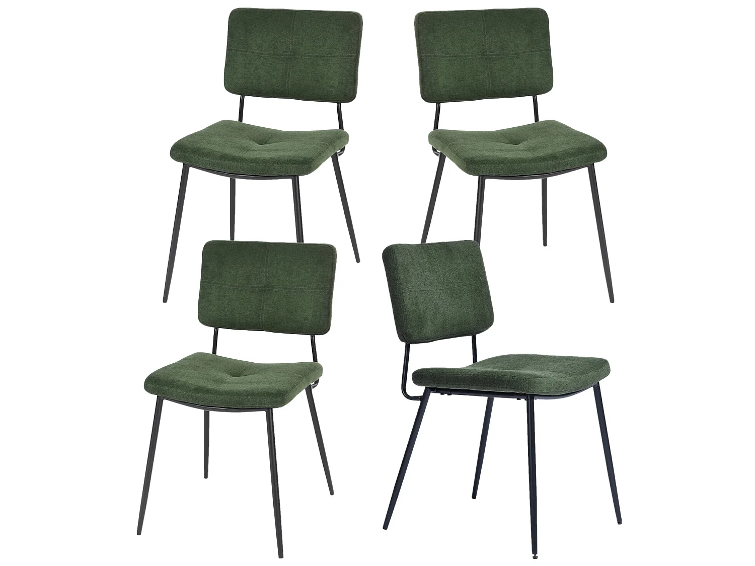 Lot de 4 chaise de salle à manger industriel,karomi