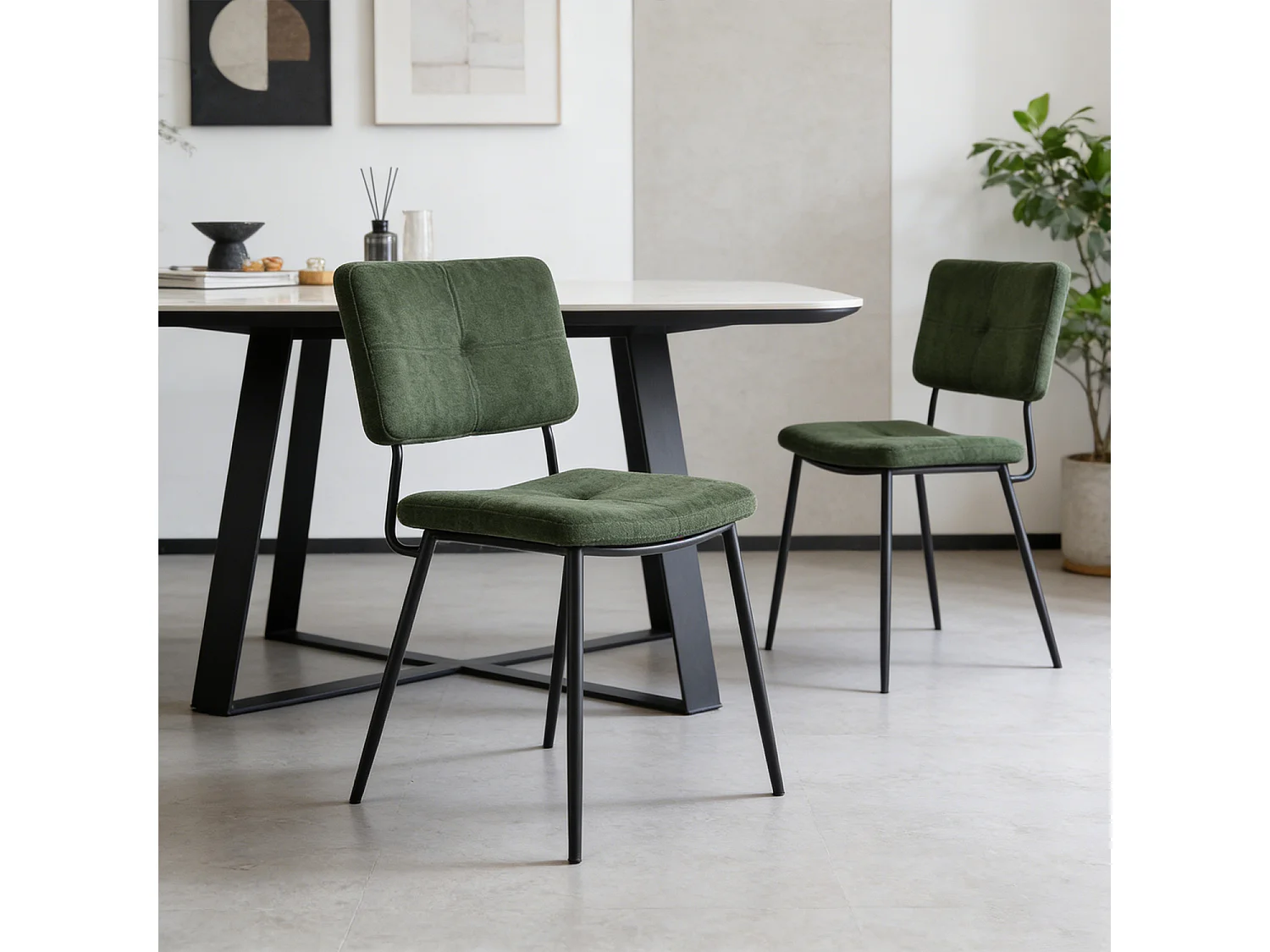 Lot de 4 chaise de salle à manger industriel,karomi