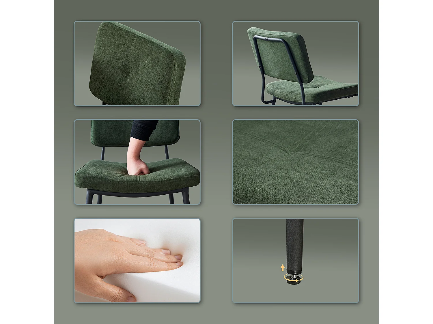 Lot de 4 chaise de salle à manger industriel,karomi