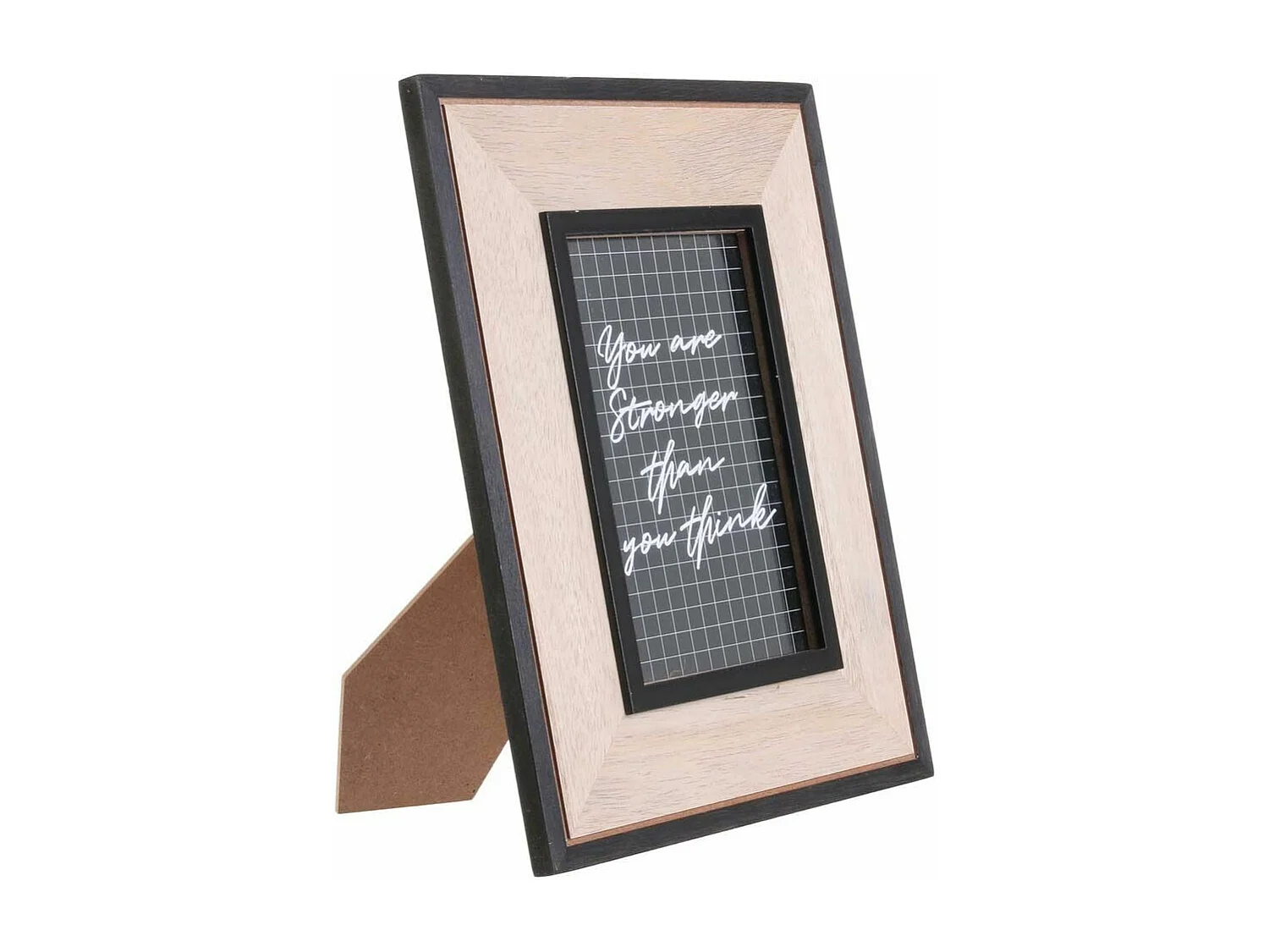 Cadre photo en bois Happy working  (Lot de 2)