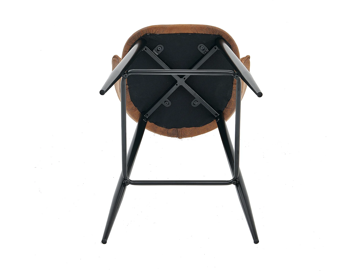 Lot de 4 Tabourets de Bar Hauteur d'Assise 77,5 cm Style Industreil et Vintage rembourrées en suède Pieds en Métal,DONCIC