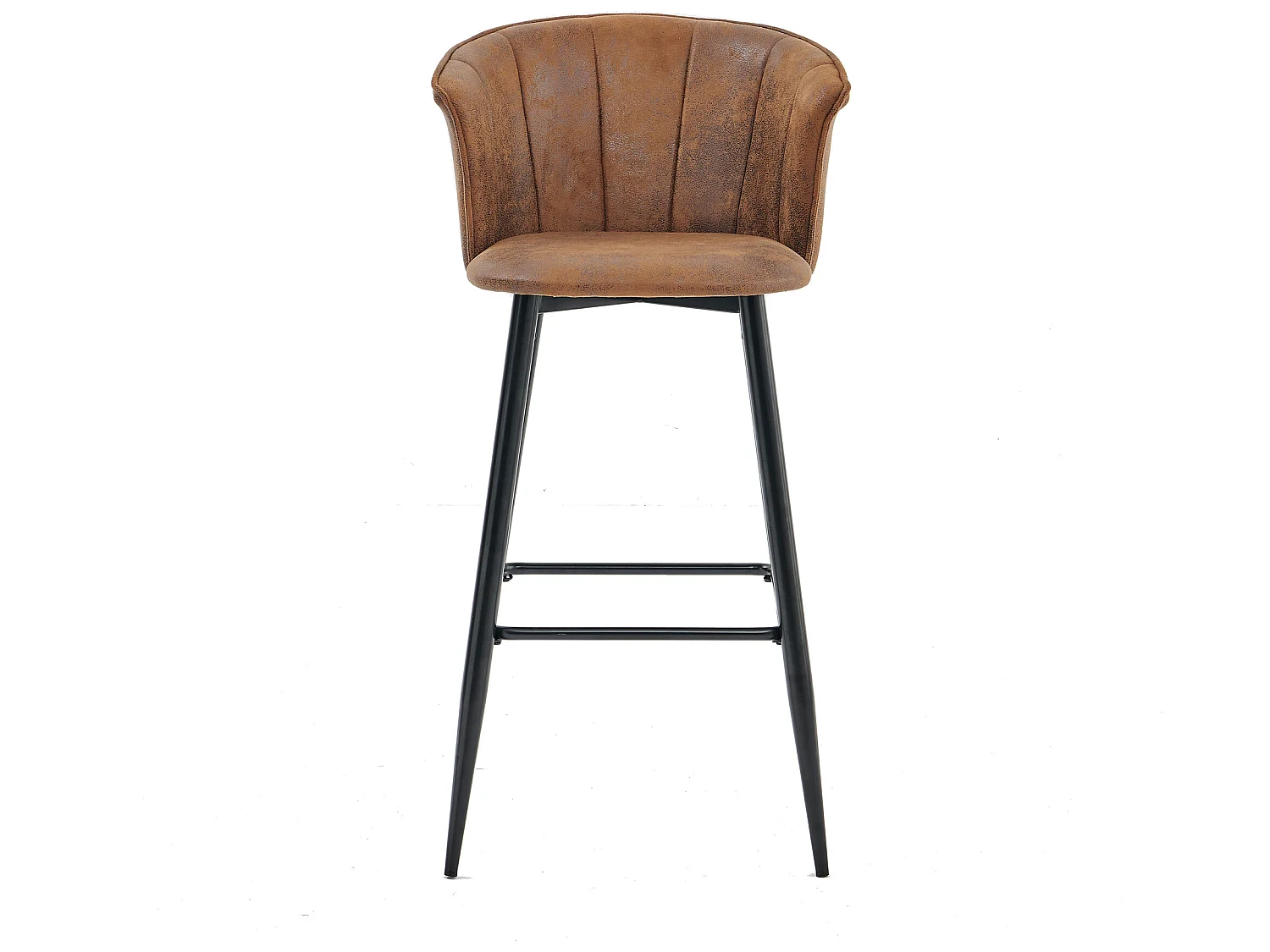 Lot de 4 Tabourets de Bar Hauteur d'Assise 77,5 cm Style Industreil et Vintage rembourrées en suède Pieds en Métal,DONCIC