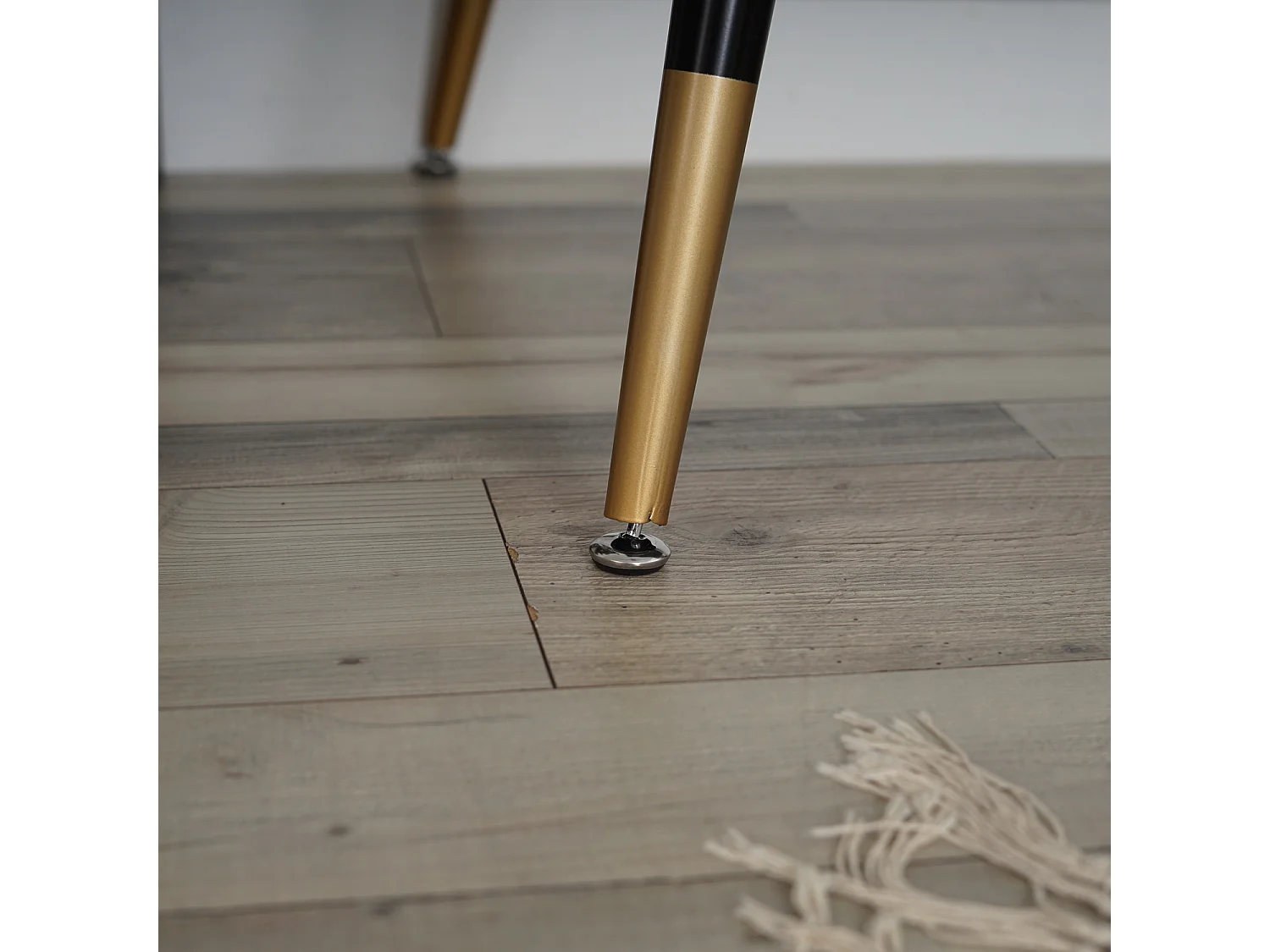 Bureau multi table L110CM style industriel imitation bois et pieds métal