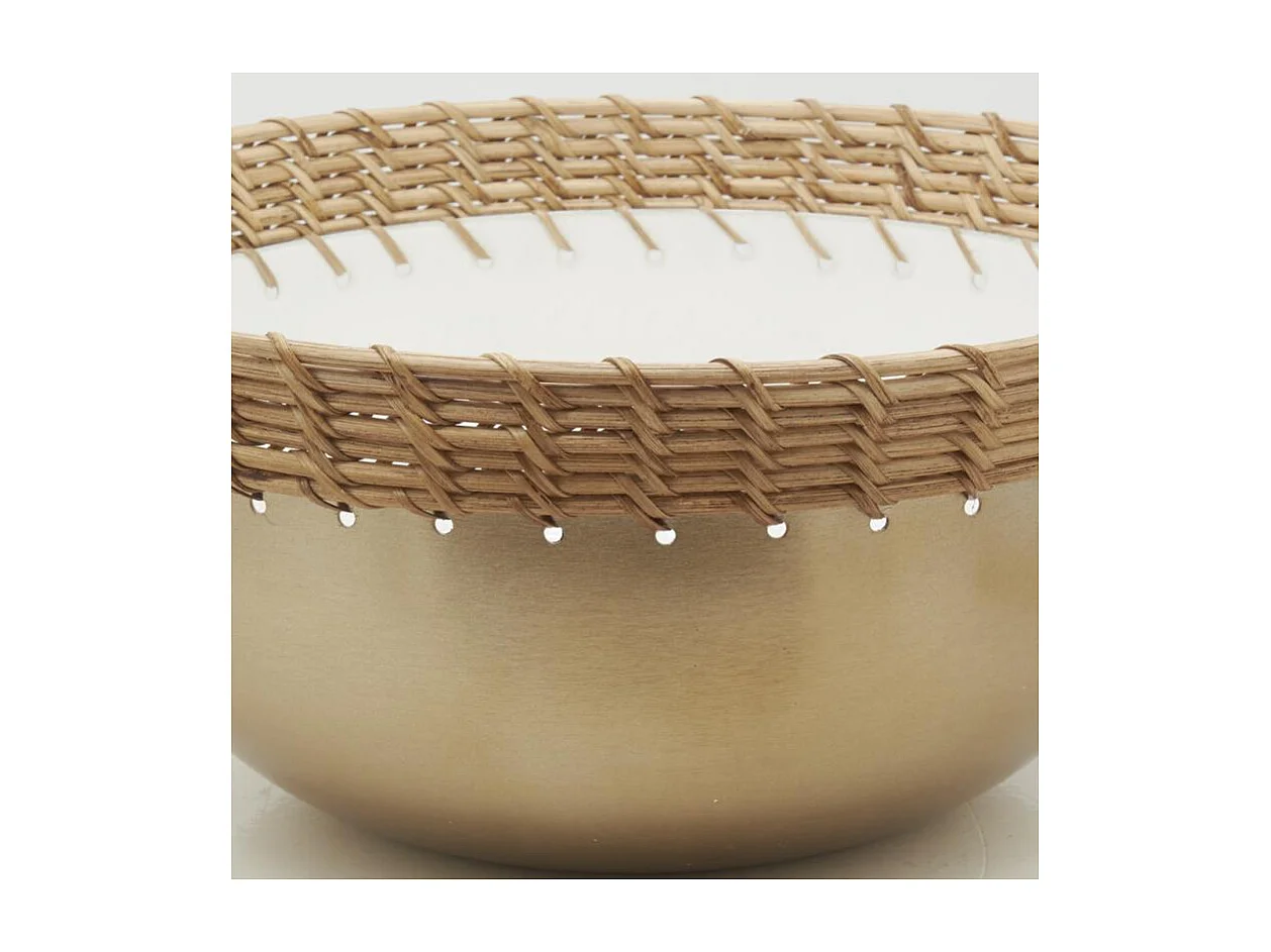 Corbeille en métal doré (lot de 2) Corbeilles