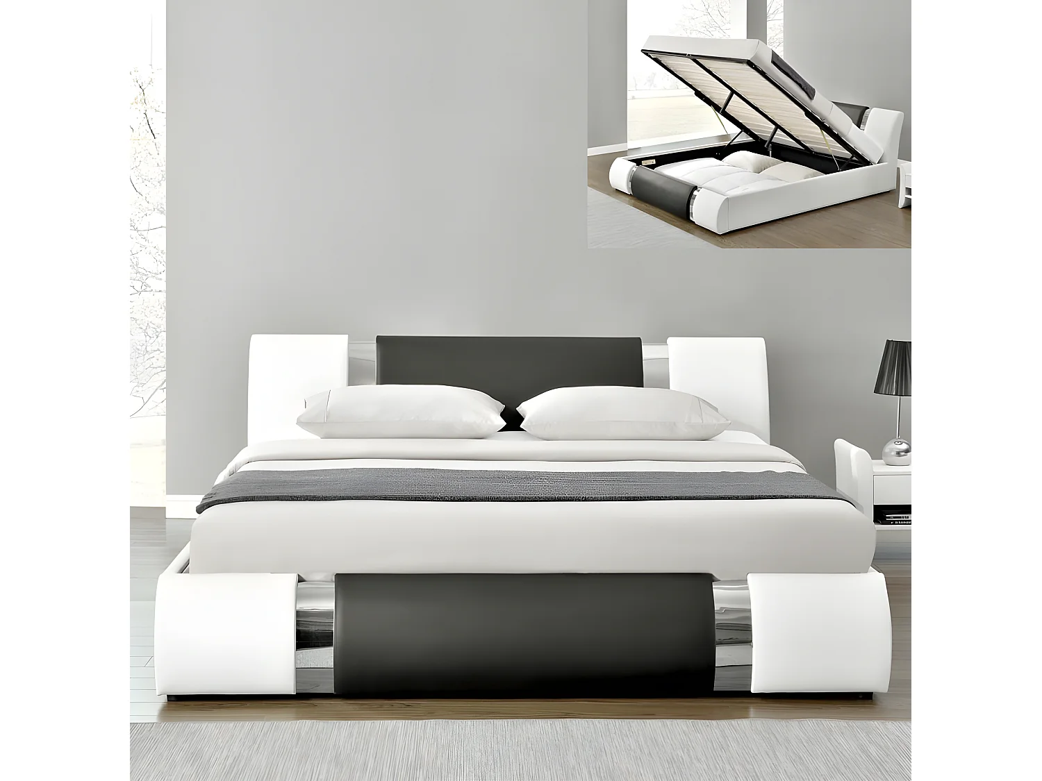 Lit Coffre Design Atlantic - Tailles - 160x200