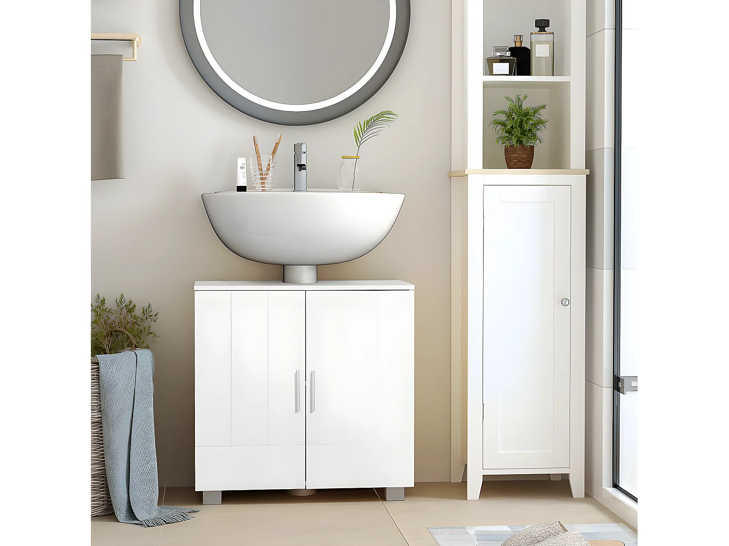 Meuble sous-vasque ALBANS blanc