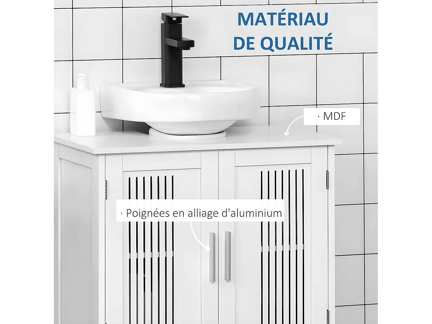 Meuble vasque WORCESTER blanc