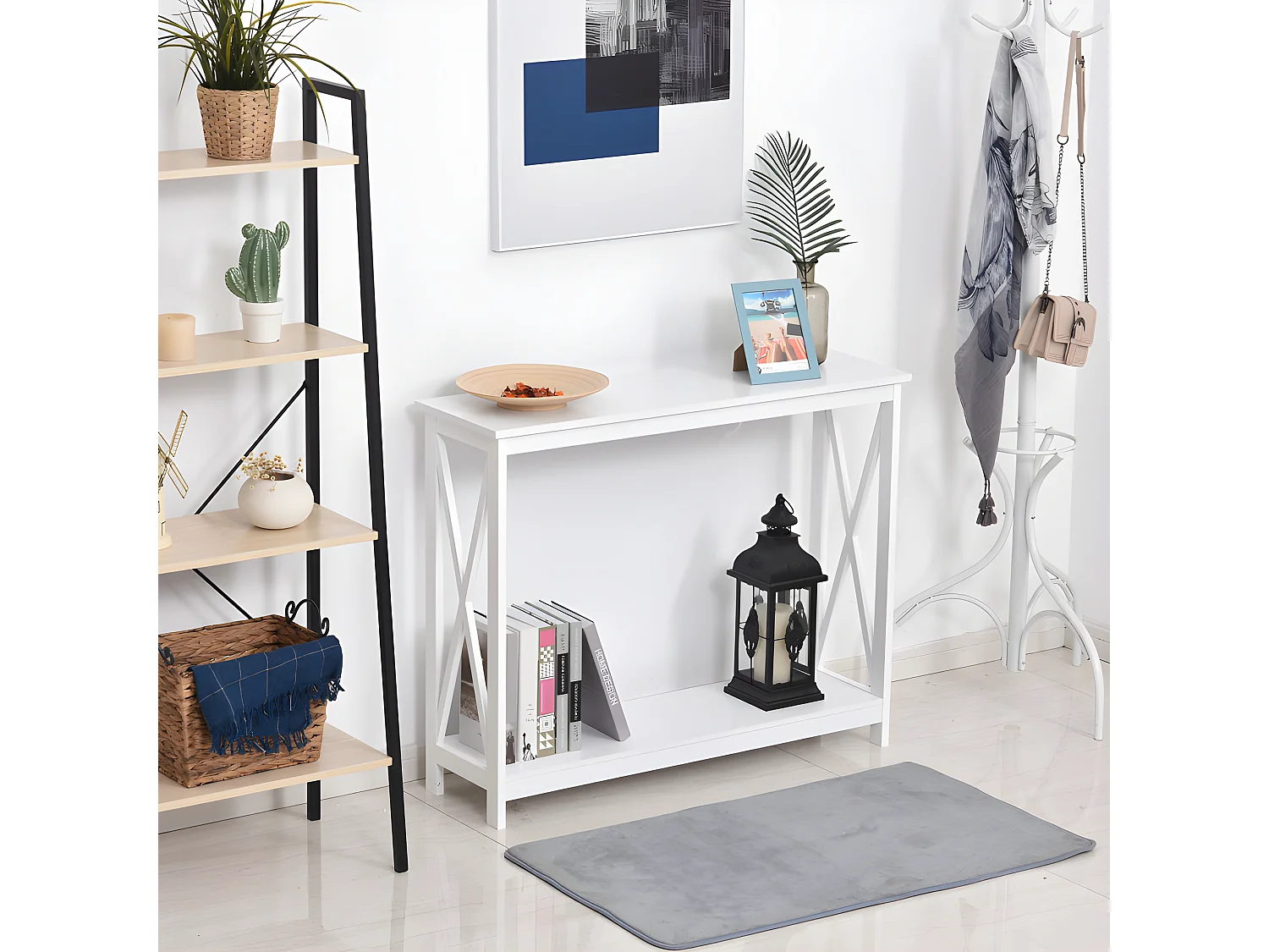 Console table d'entrée SBYR blanche