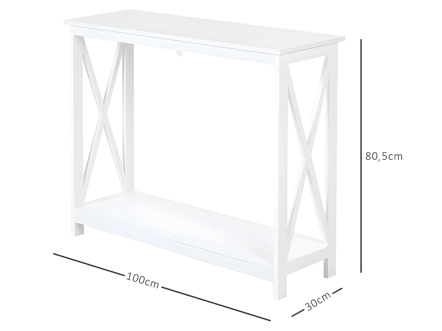 Console table d'entrée SBYR blanche