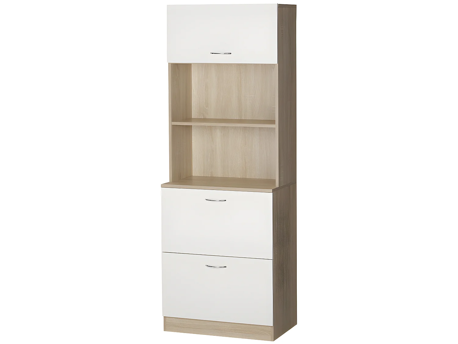 Buffet de cuisine NEWCASTLE bois et blanc