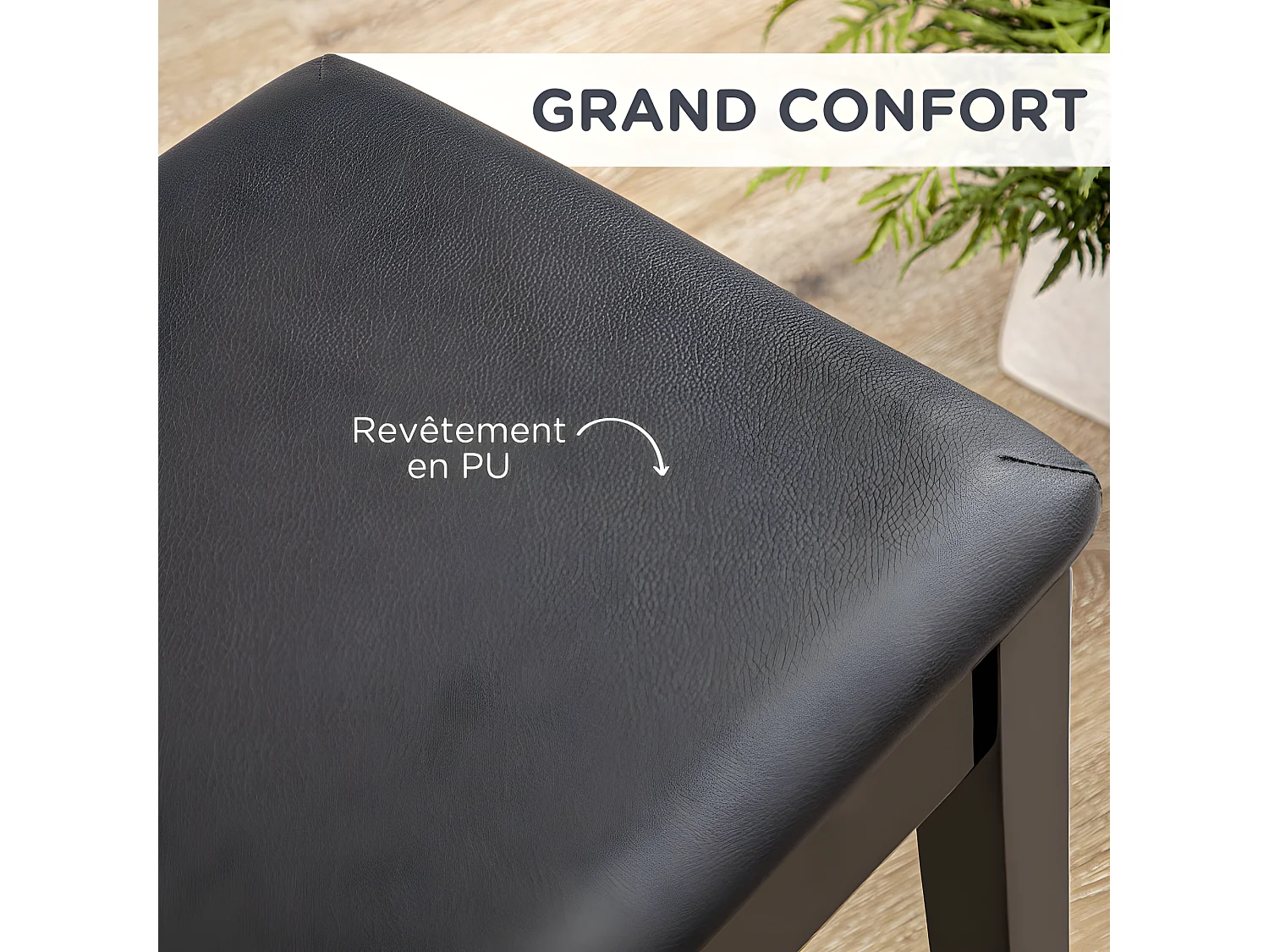 Banquette tabouret coffre CORDOUE noire