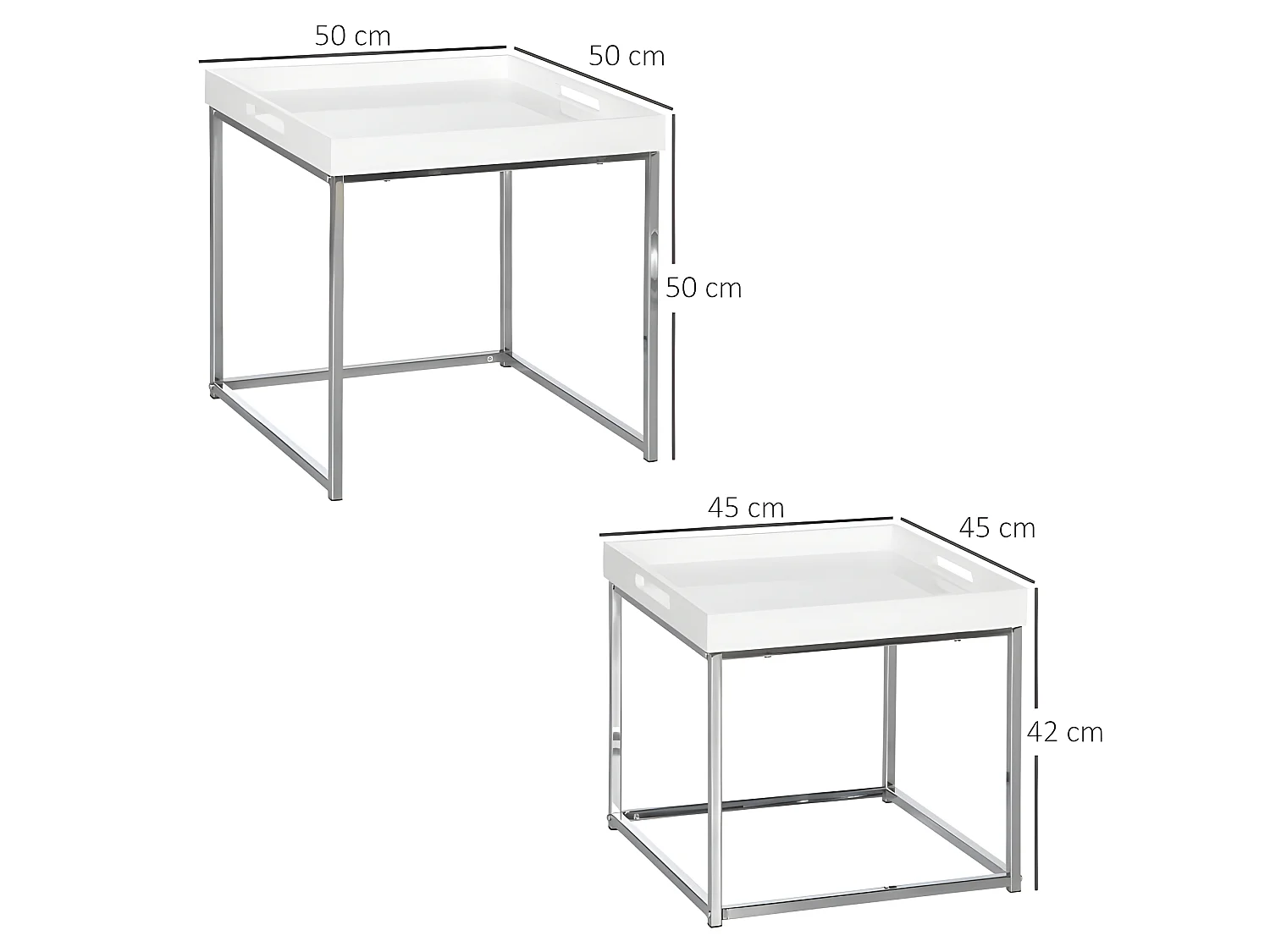 Table basse gigogne Ottawa MyCocooning blanche