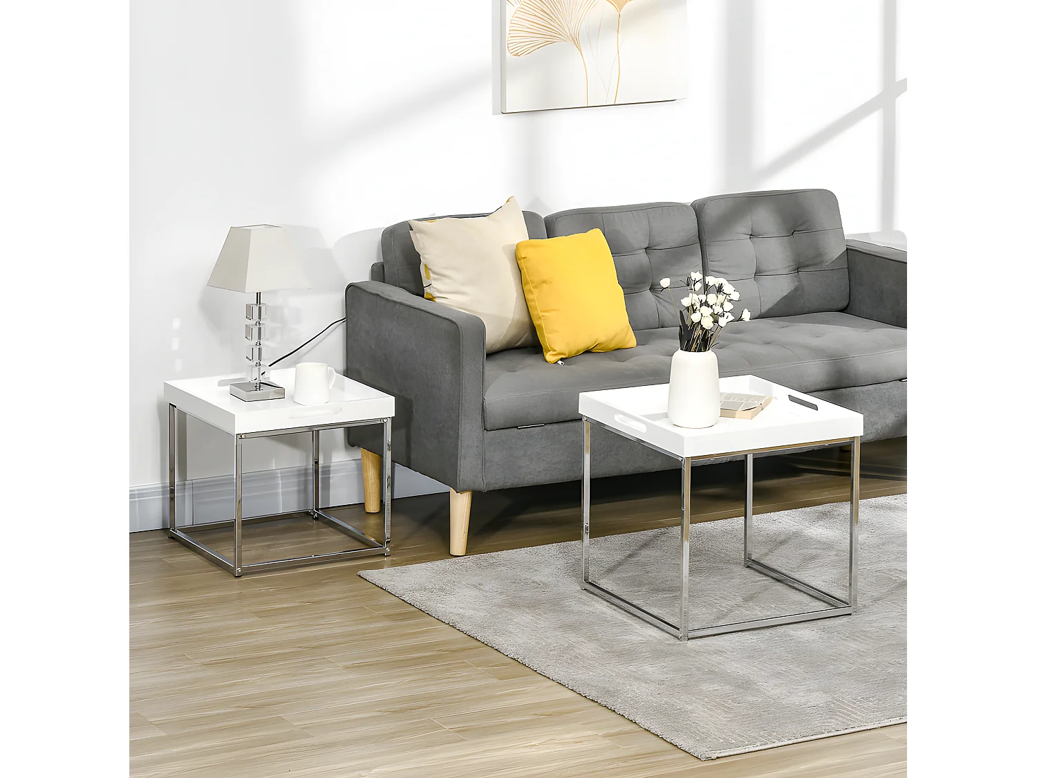 Table basse gigogne Ottawa MyCocooning blanche