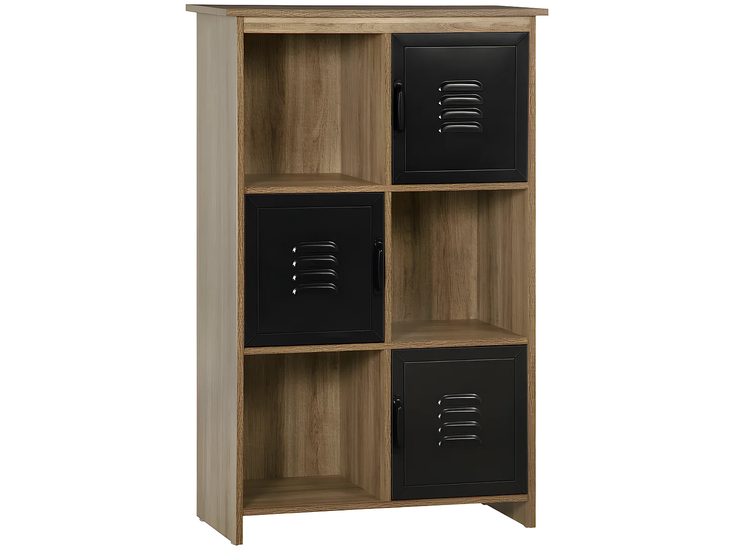 Meuble industriel CESENA bois et noir