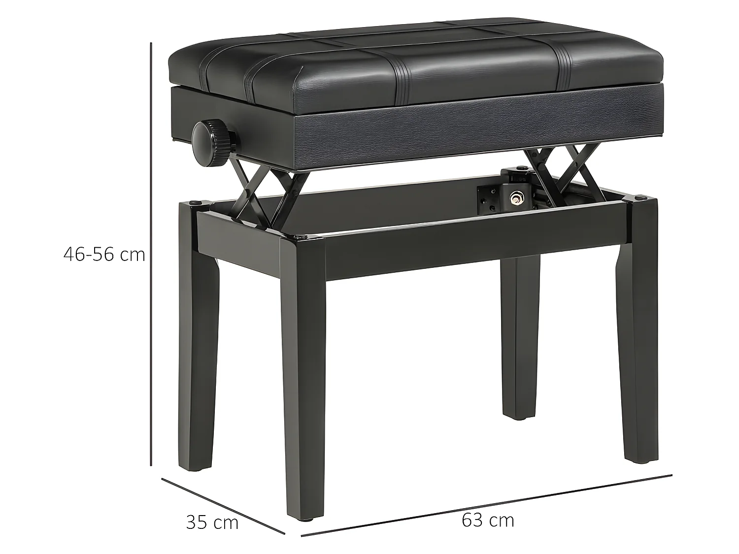 Banquette piano ARANJUEZ noir