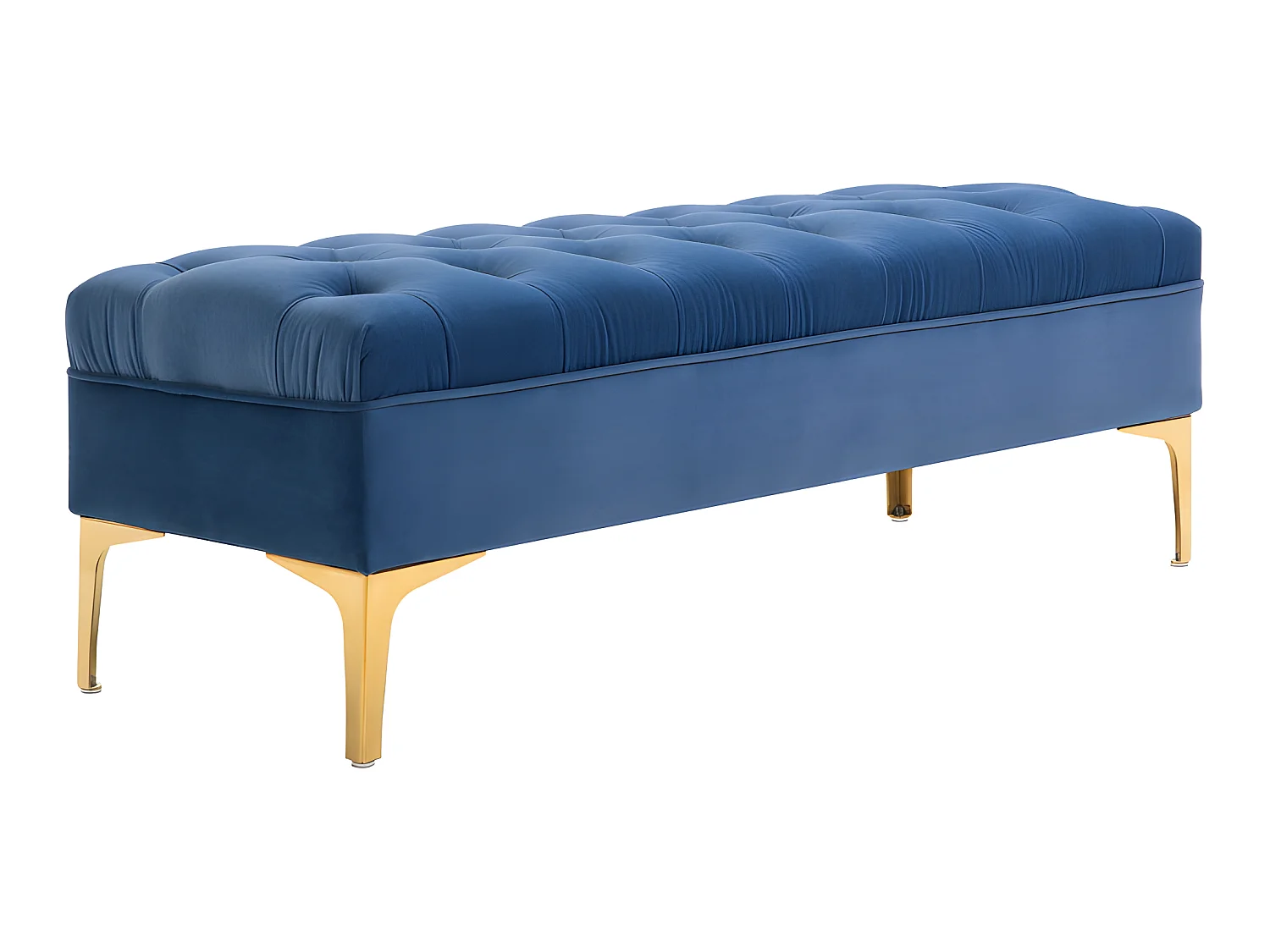 Banquette capitonnée VALLES bleu roi