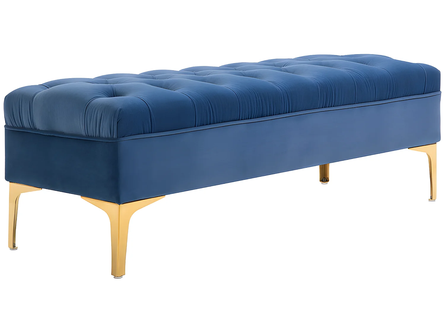 Banquette capitonnée VALLES bleu roi