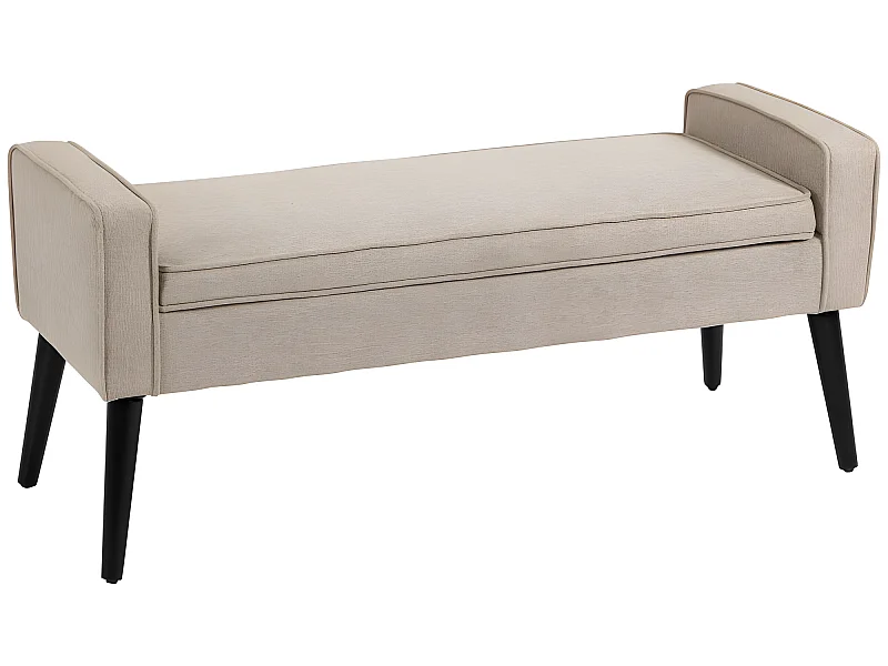Banquette coffre de rangement CASORIA beige