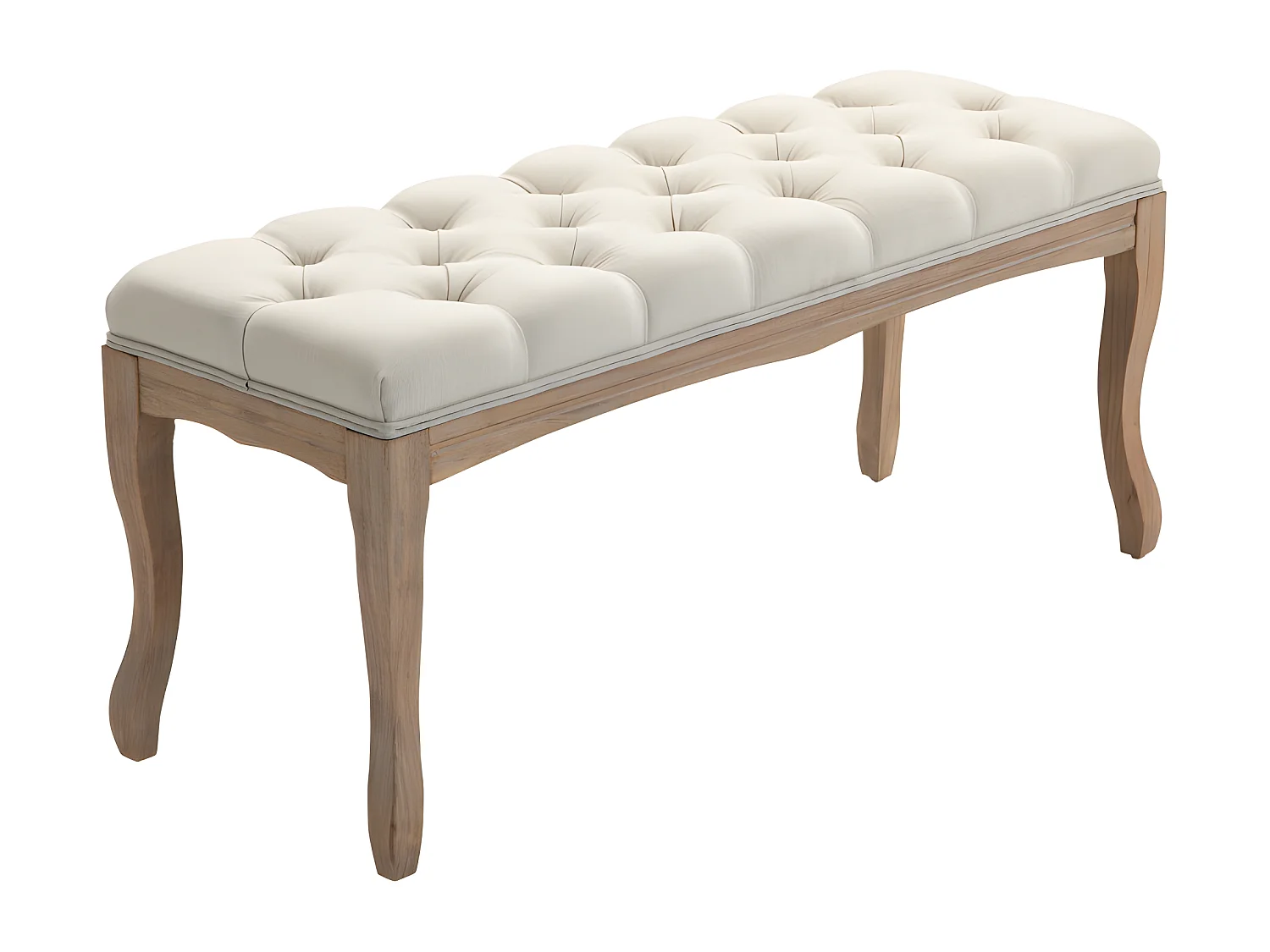 Banc banquette capitonnée HOBART beige