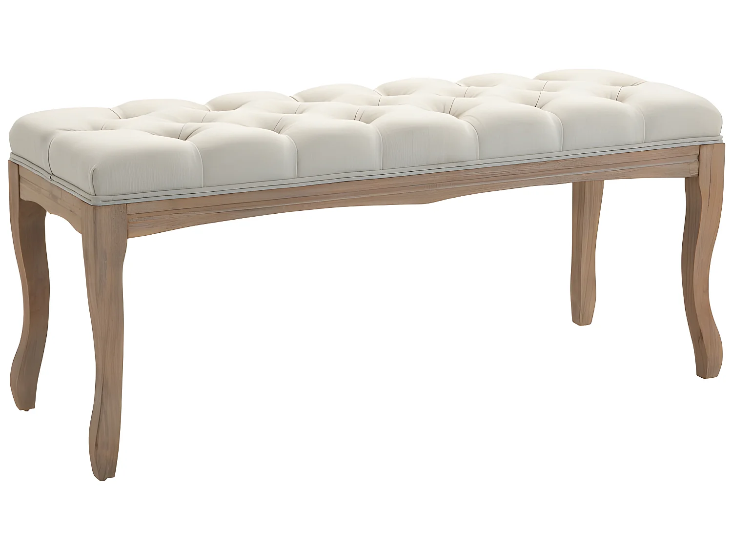 Banc banquette capitonnée HOBART beige