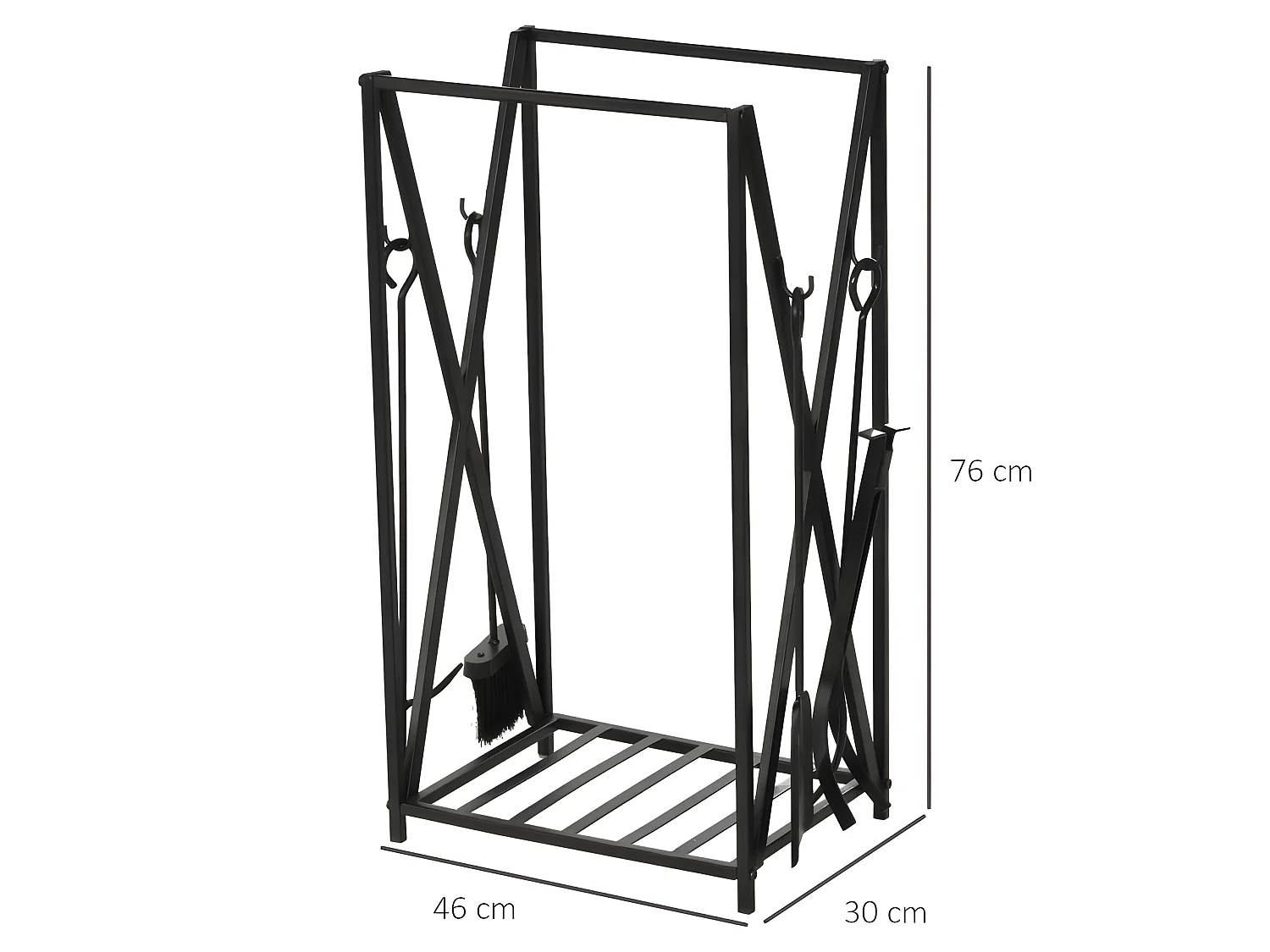 Serviteur de cheminée Roberto noir