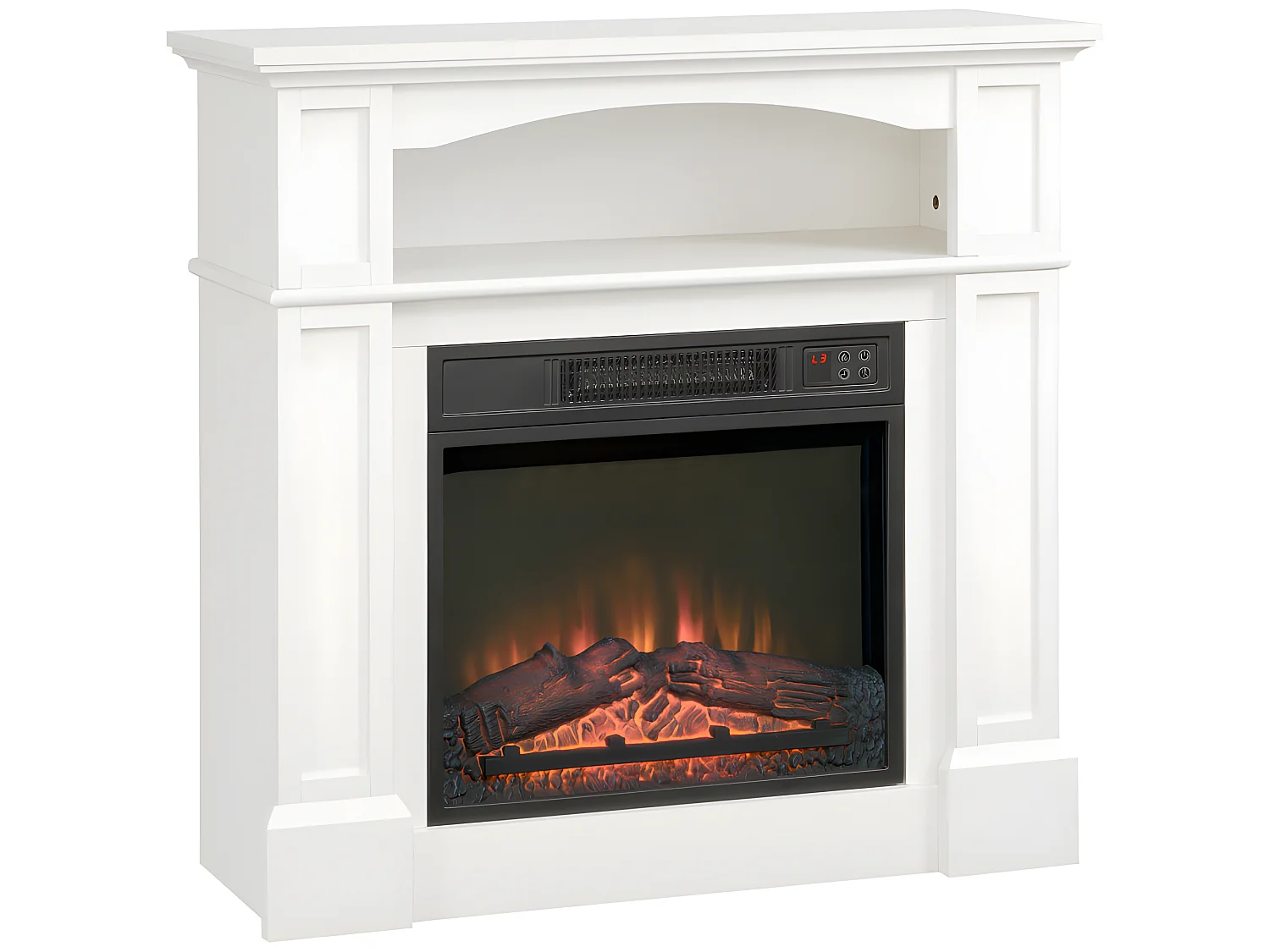 Cheminée électrique 1800W CAMILLA blanche