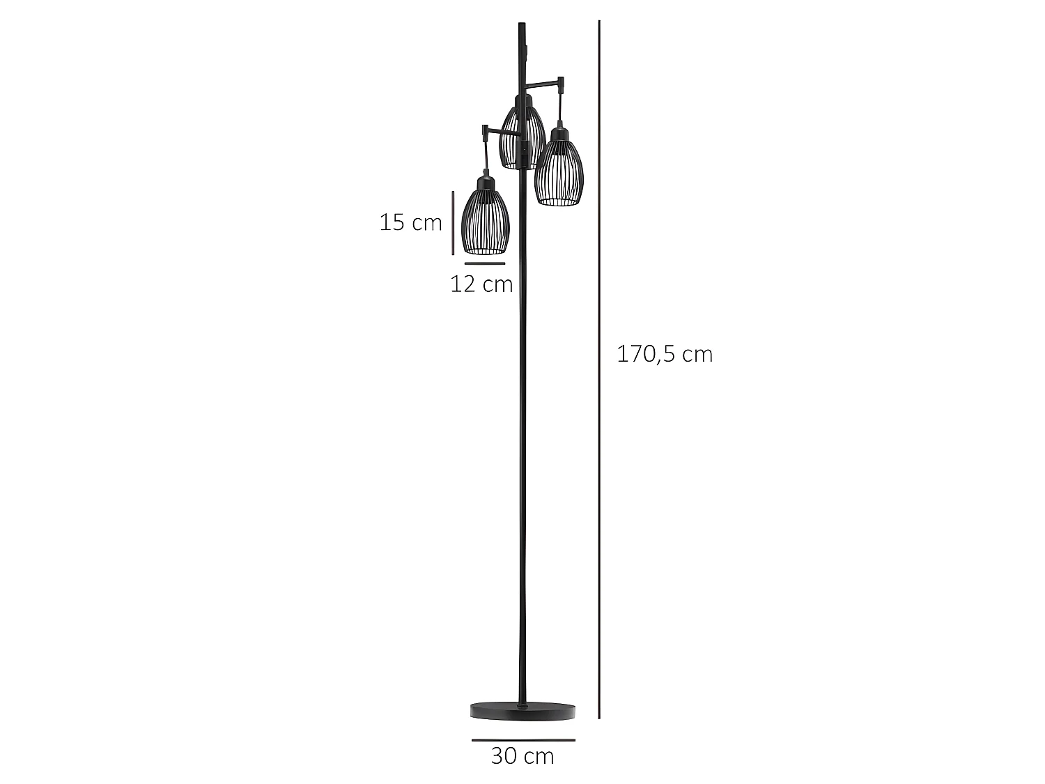 Lampadaire New-York noir