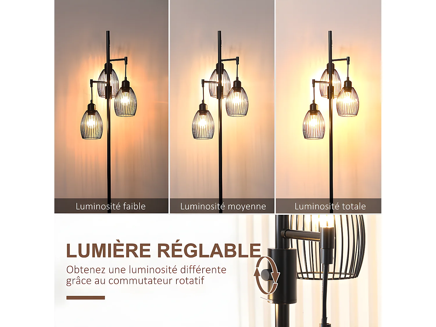 Lampadaire New-York noir