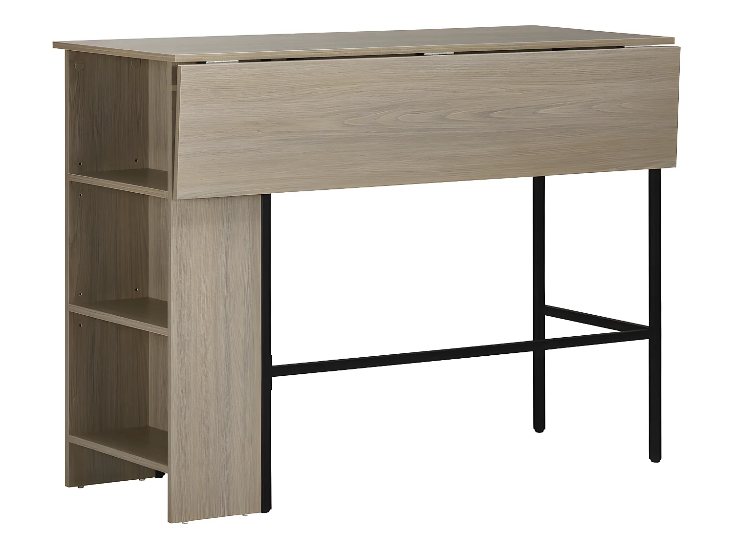 Table de bar extensible GALWAY grise et noire