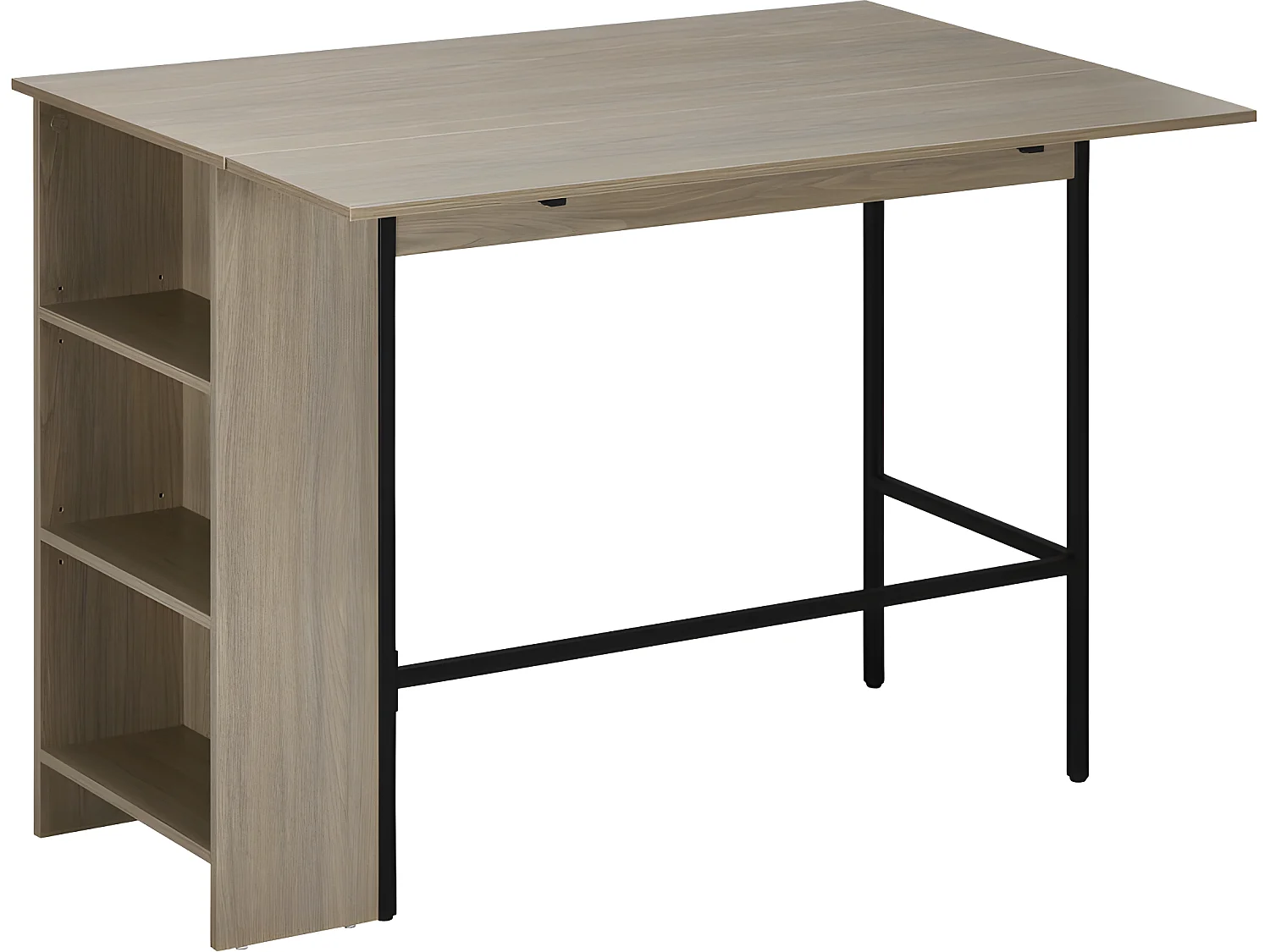 Table de bar extensible GALWAY grise et noire