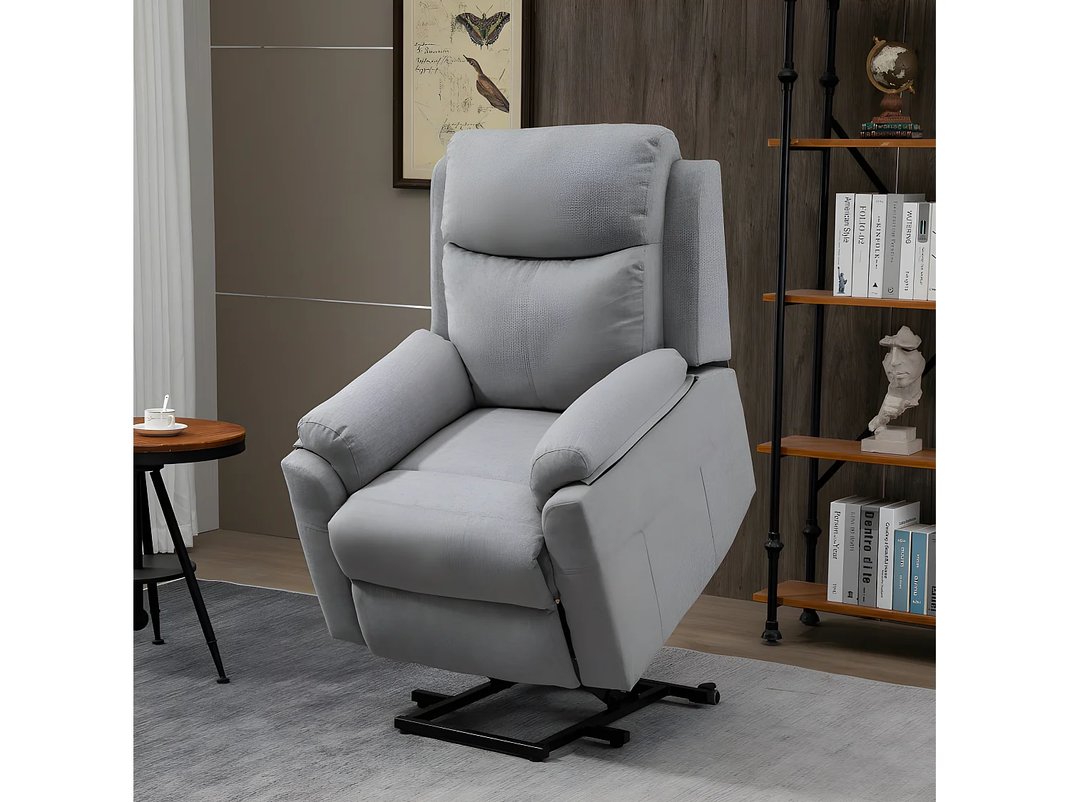 Fauteuil de relaxation releveur AUGUSTO gris clair chiné