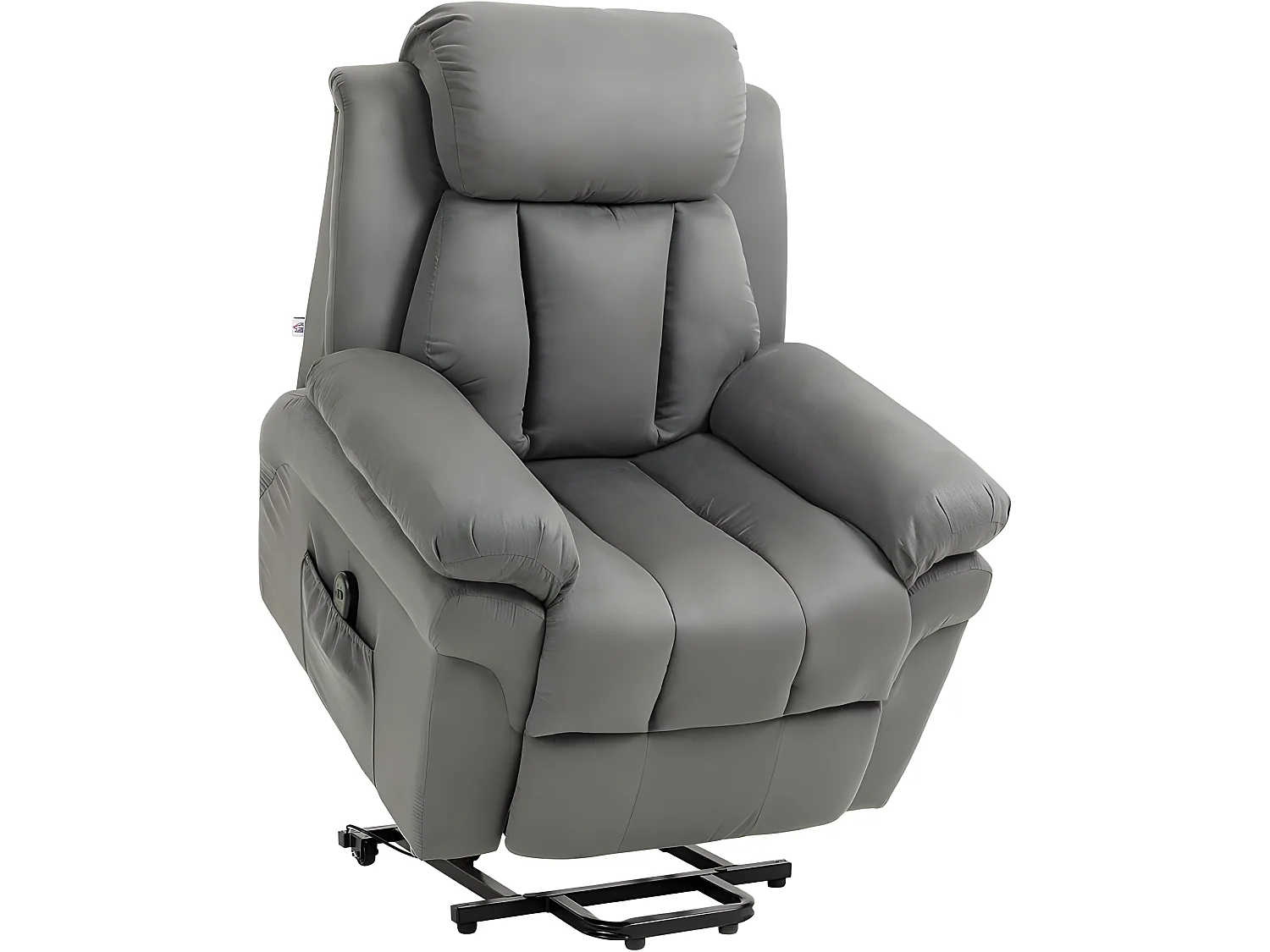 Fauteuil de Relaxation Releveur Boston avec Repose-Pieds Tissu Gris