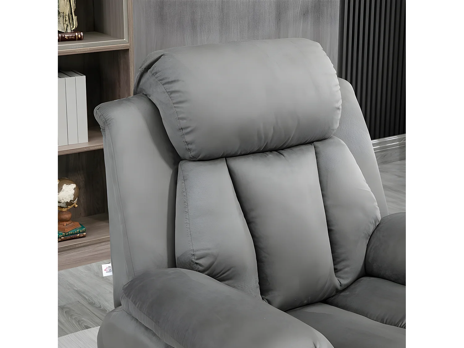 Fauteuil de Relaxation Releveur Boston avec Repose-Pieds Tissu Gris