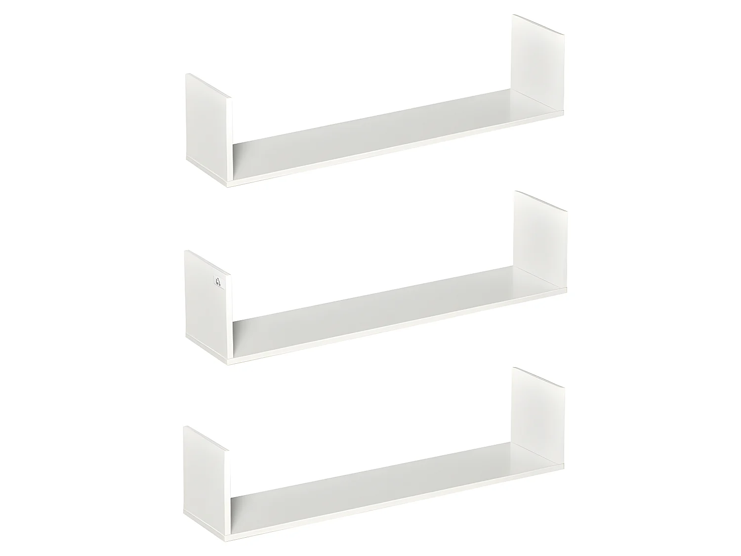 Lot de 3 étagères murales SANTOS blanches