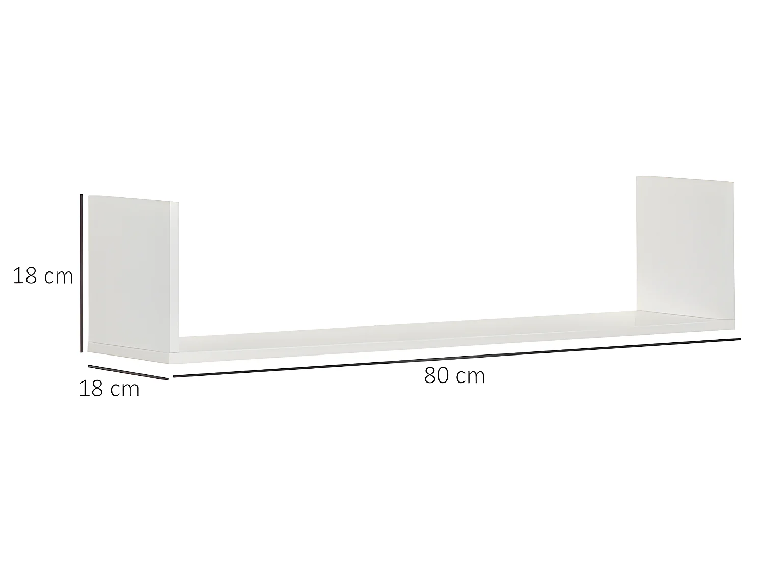 Lot de 3 étagères murales SANTOS blanches
