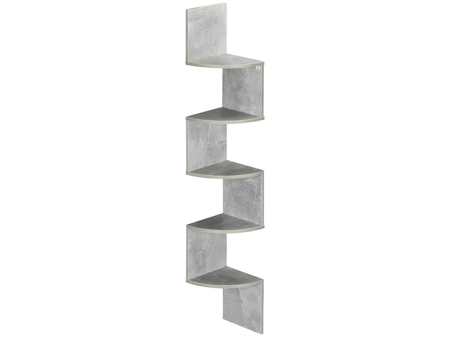 Etagère d'angle zig-zag BENONI gris béton ciré