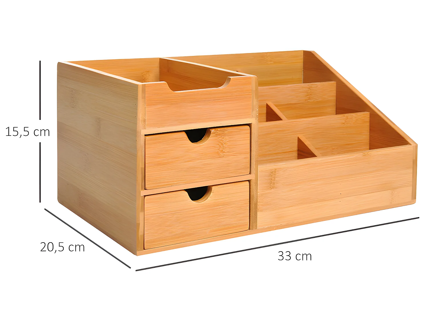 Organiseur de bureau PRETO bambou