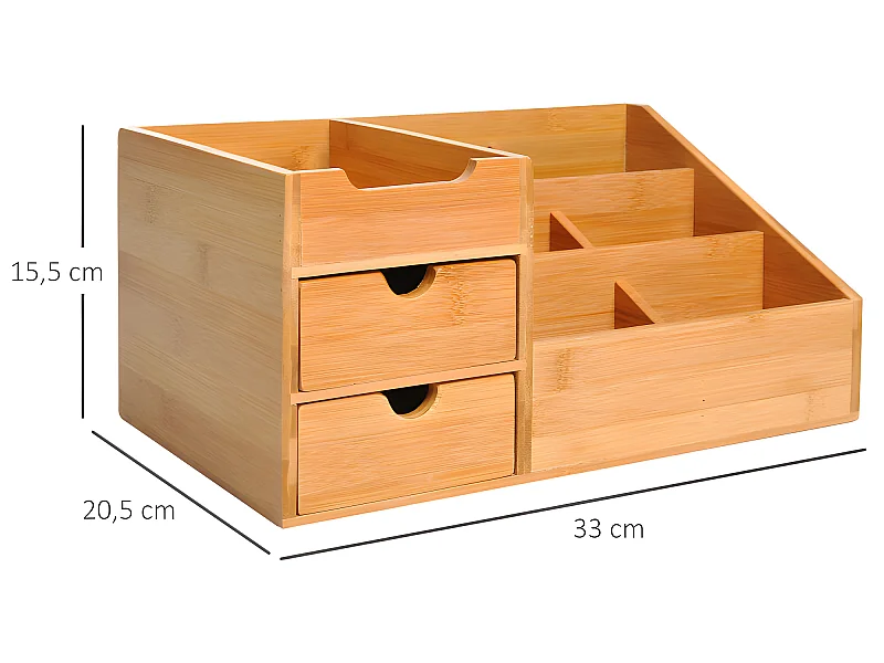 Organiseur de bureau PRETO bambou