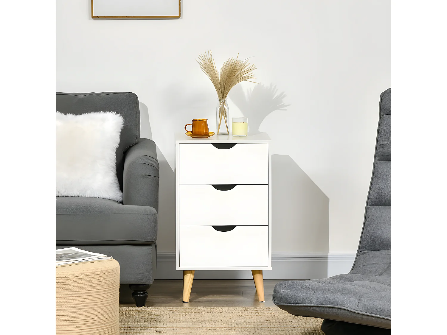 Chiffonnier scandinave PALMA bois et pin