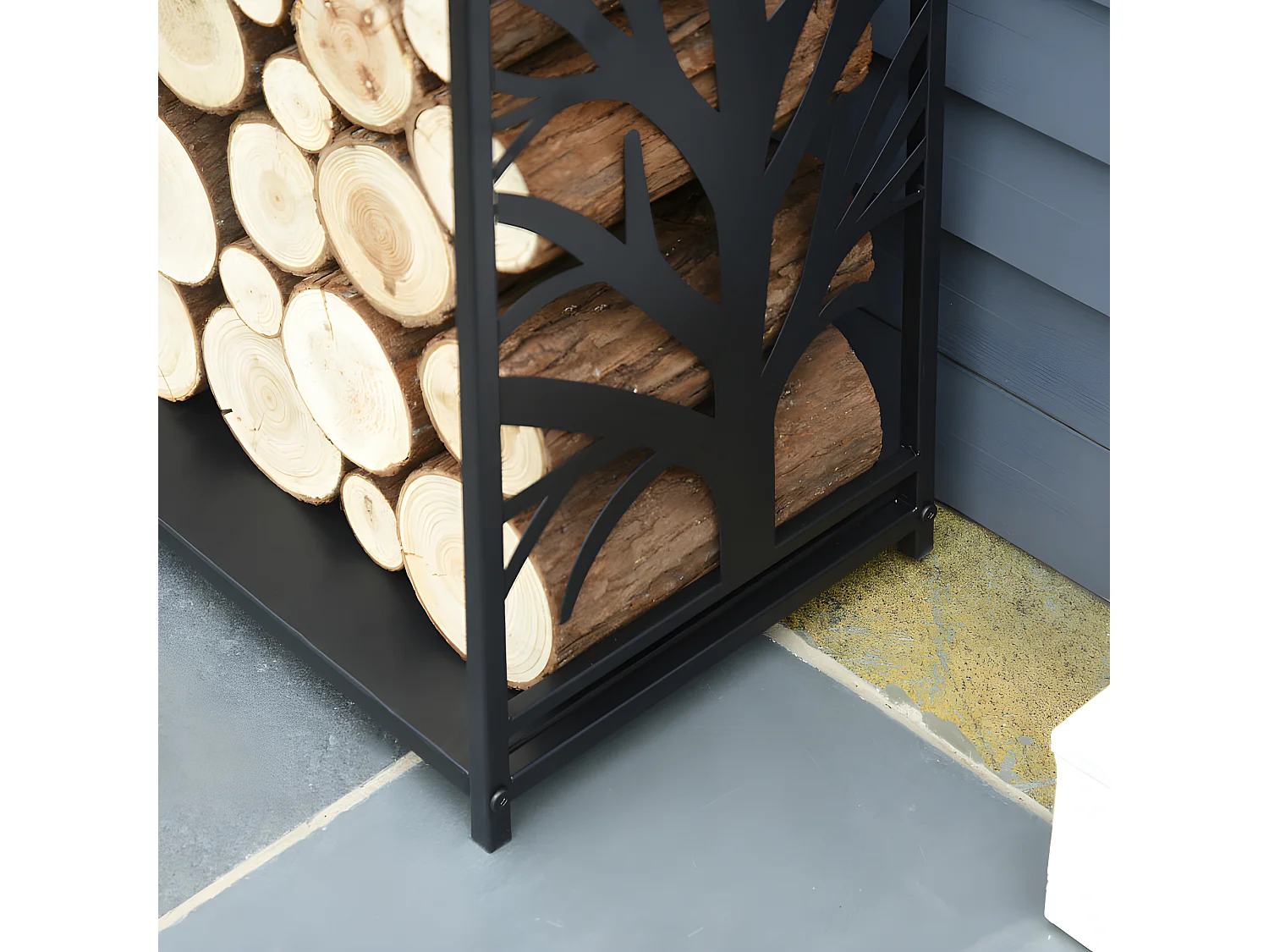 Serviteur de cheminée porte-bûches FUEGO noir