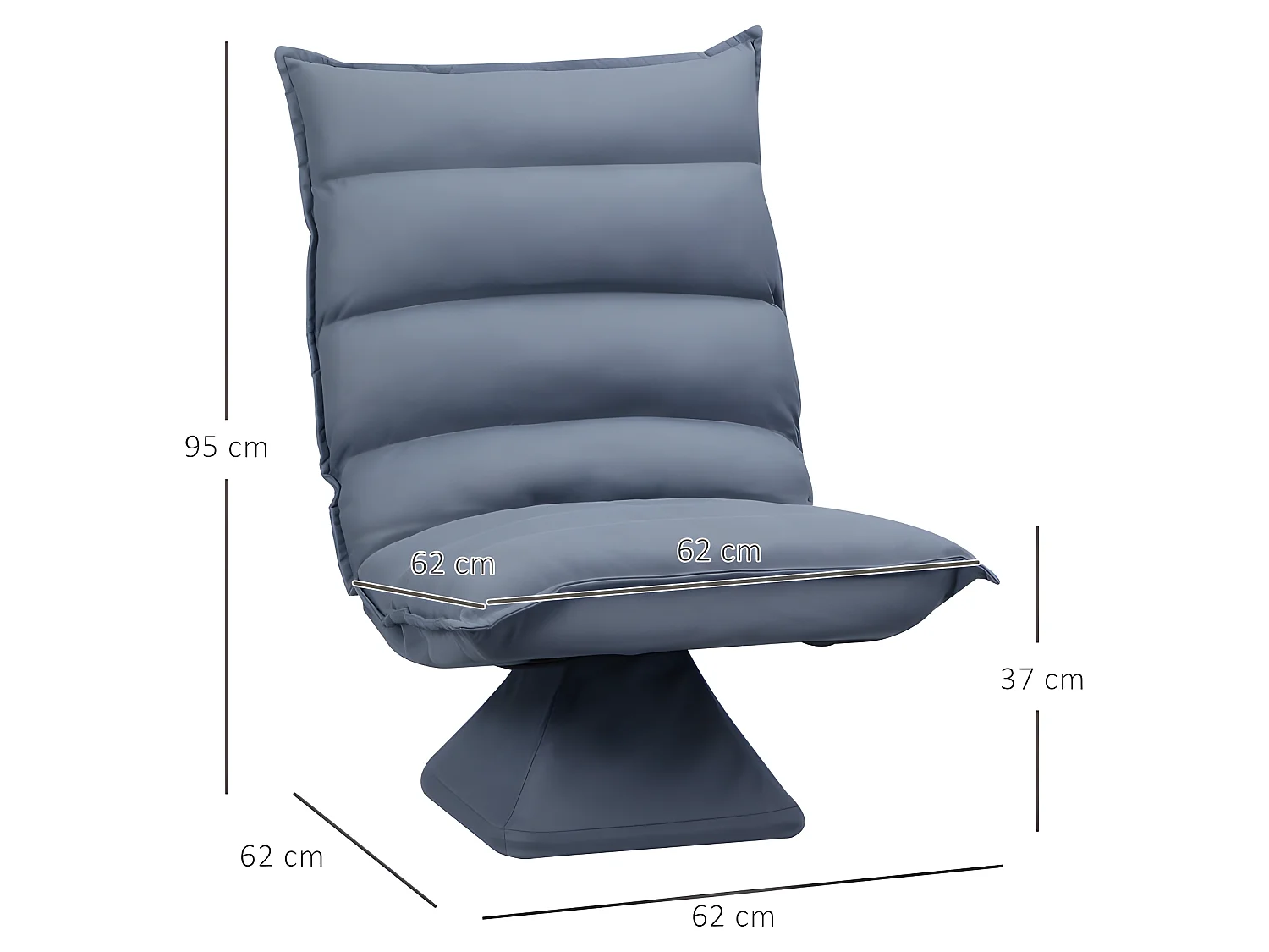 Fauteuil lounge SARAGOSSE gris