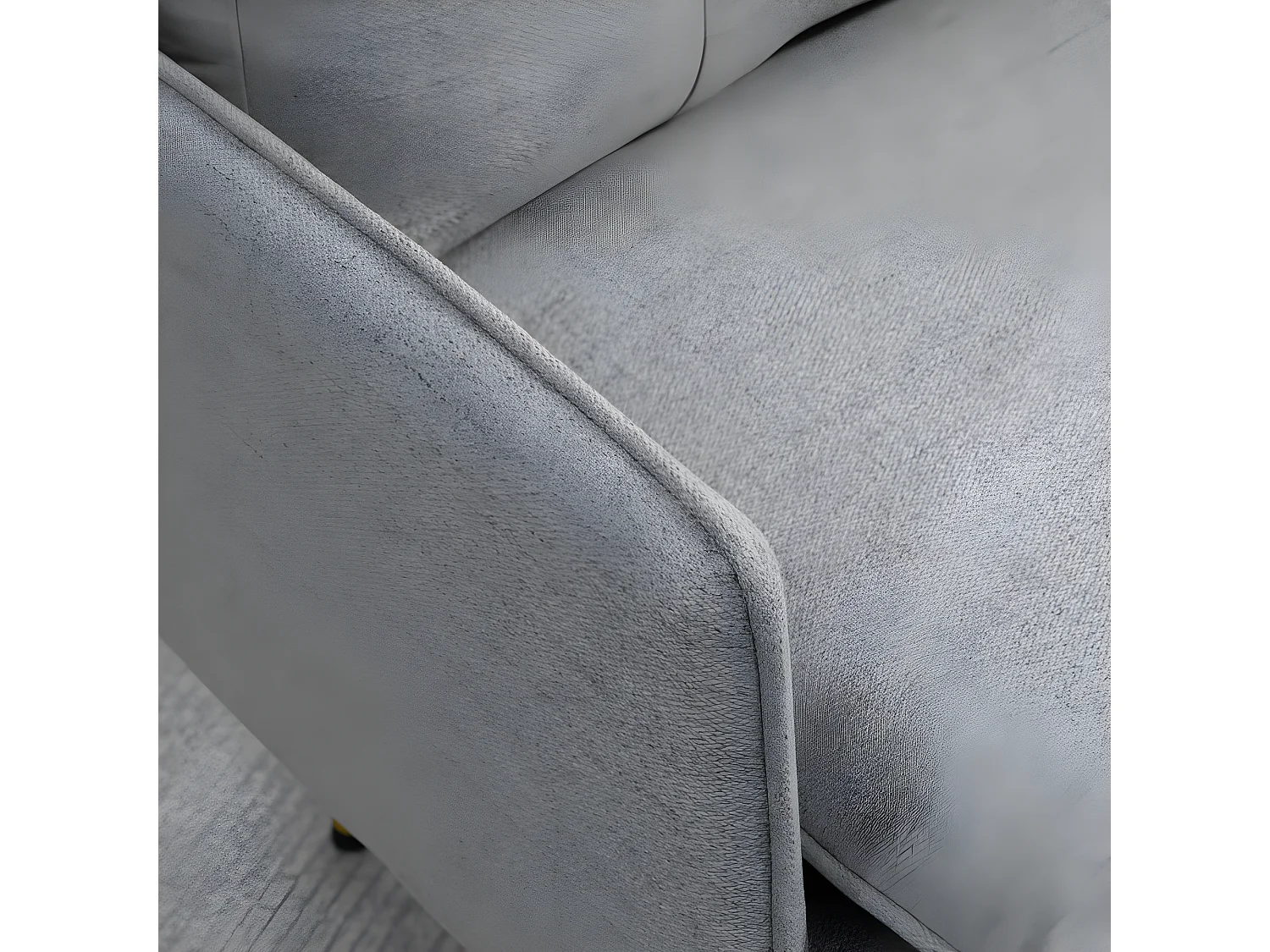 Fauteuil capitonné RUBI gris